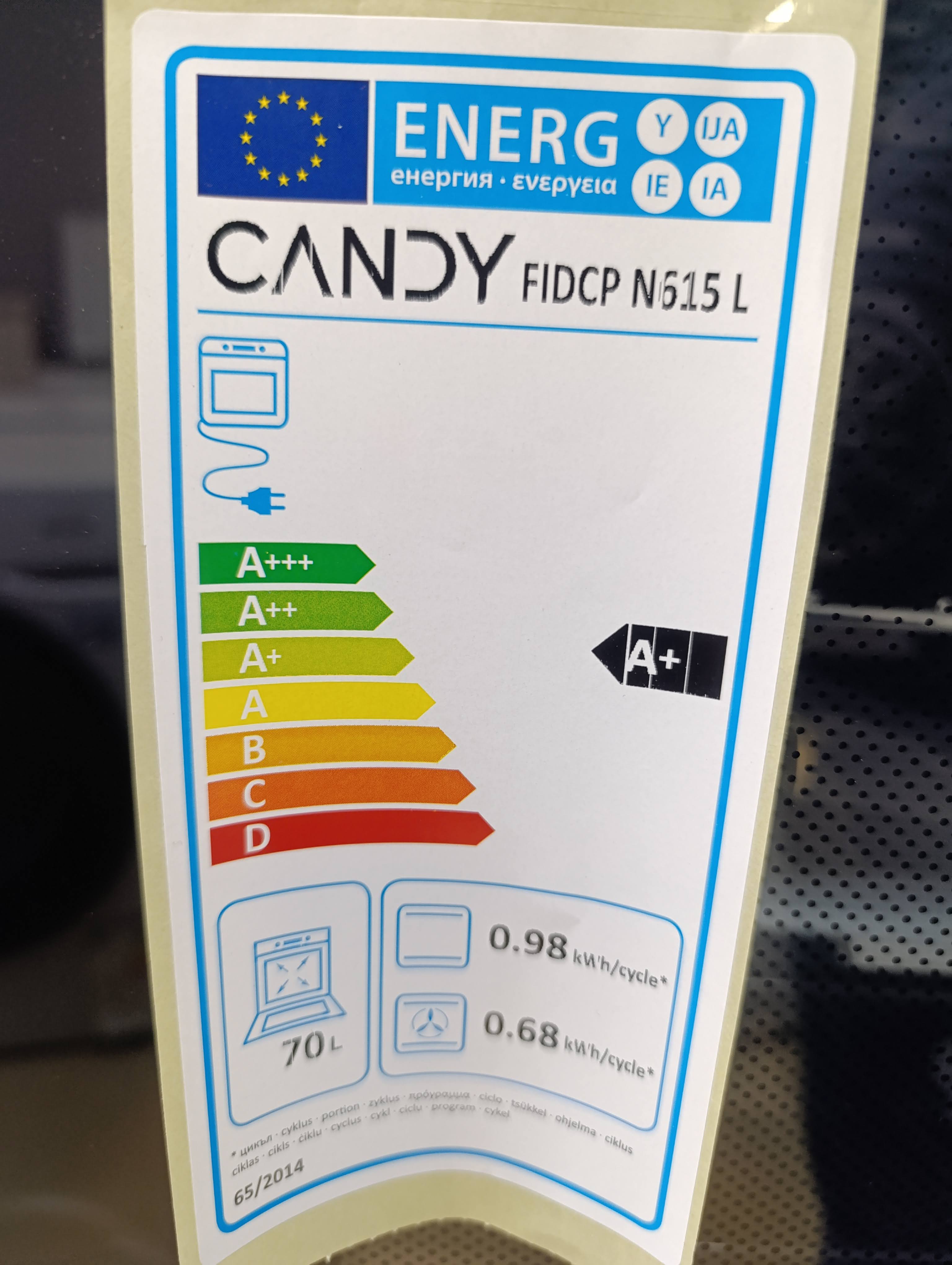 Ugradna Rerna Candy FIDCP N615L , 65L