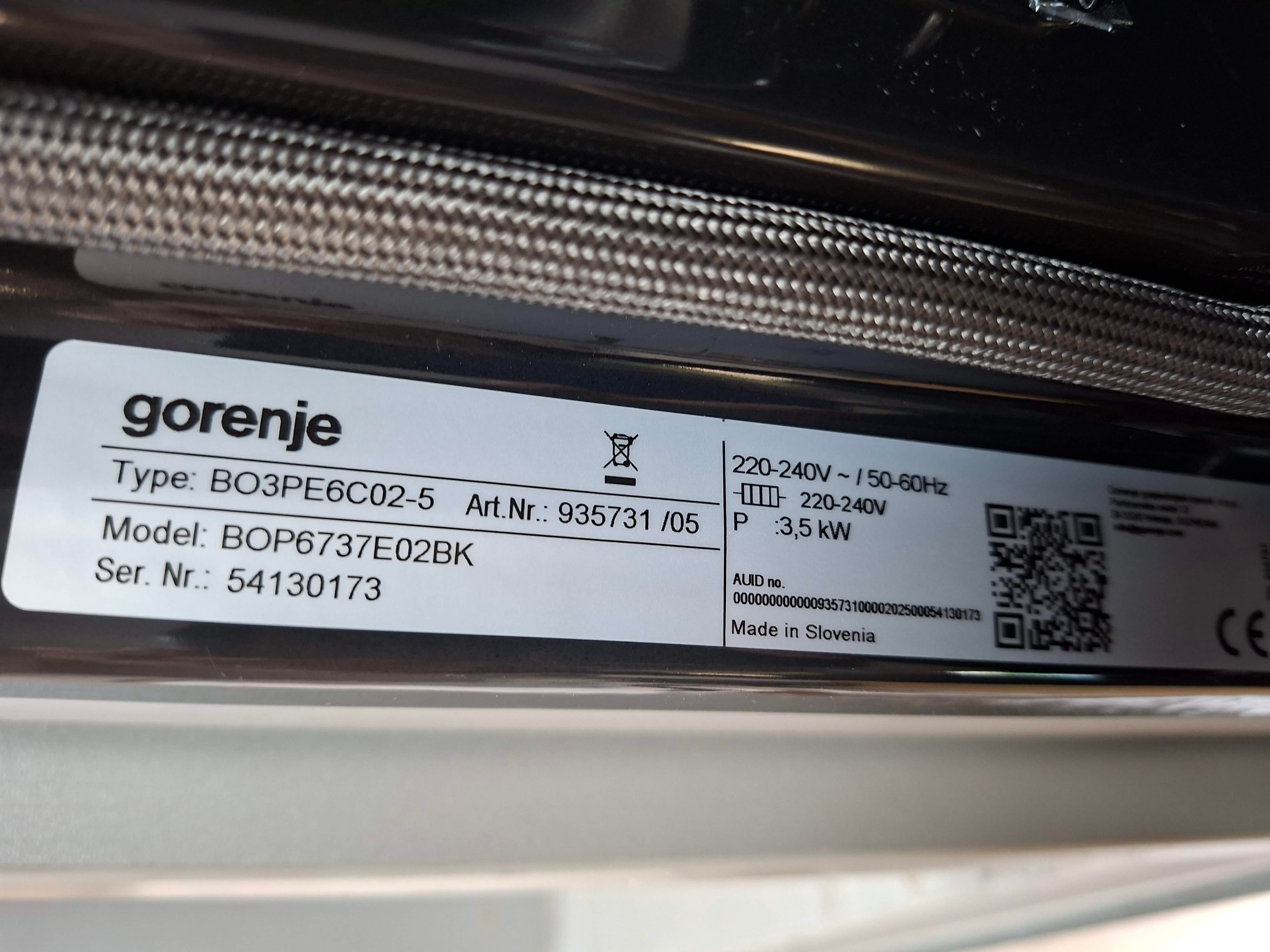 Ugradna rerna Gorenje BOP6737E02BK , 77L