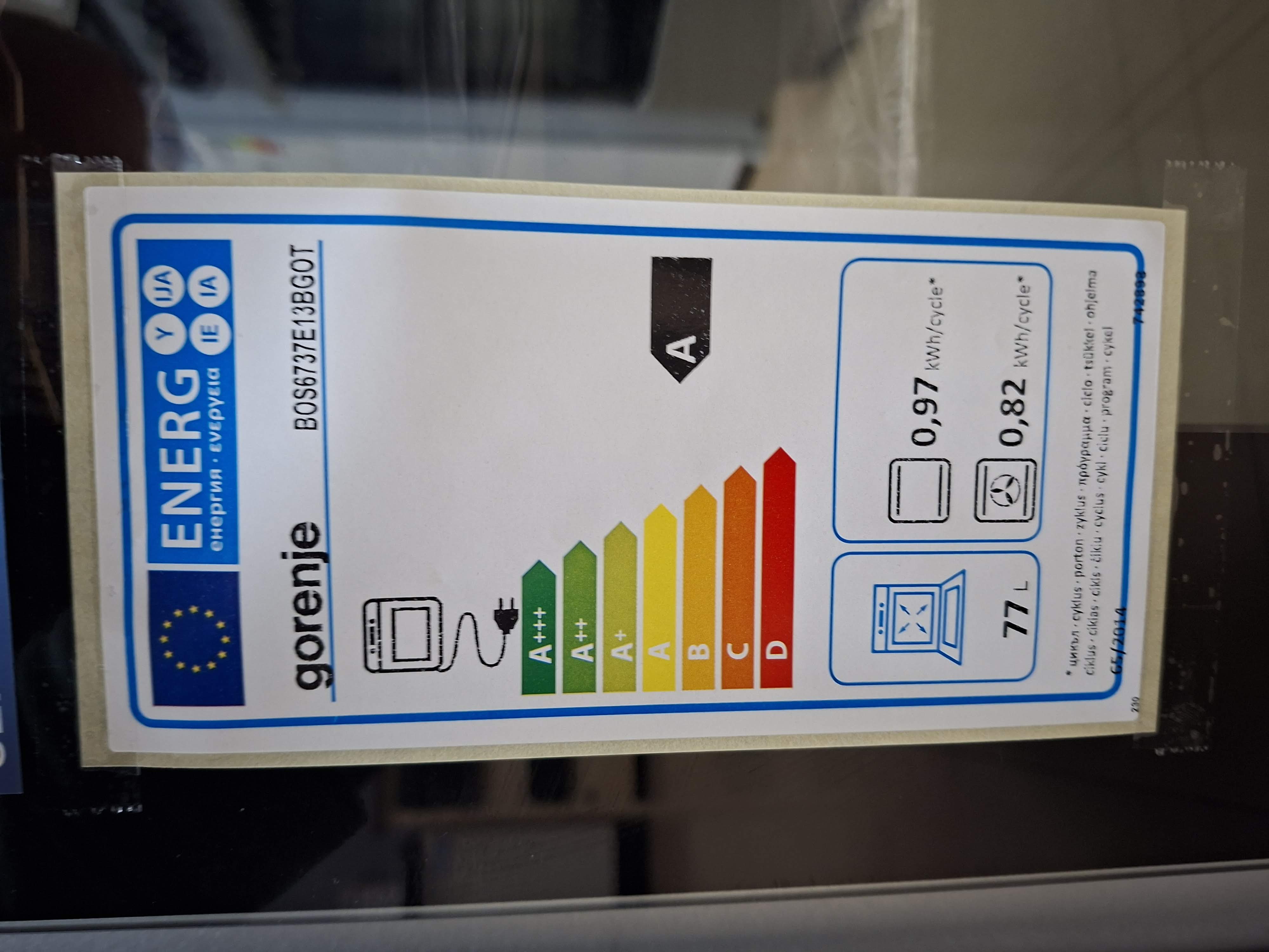 Ugradna rerna Gorenje BOS6737E13BGOT, 77L