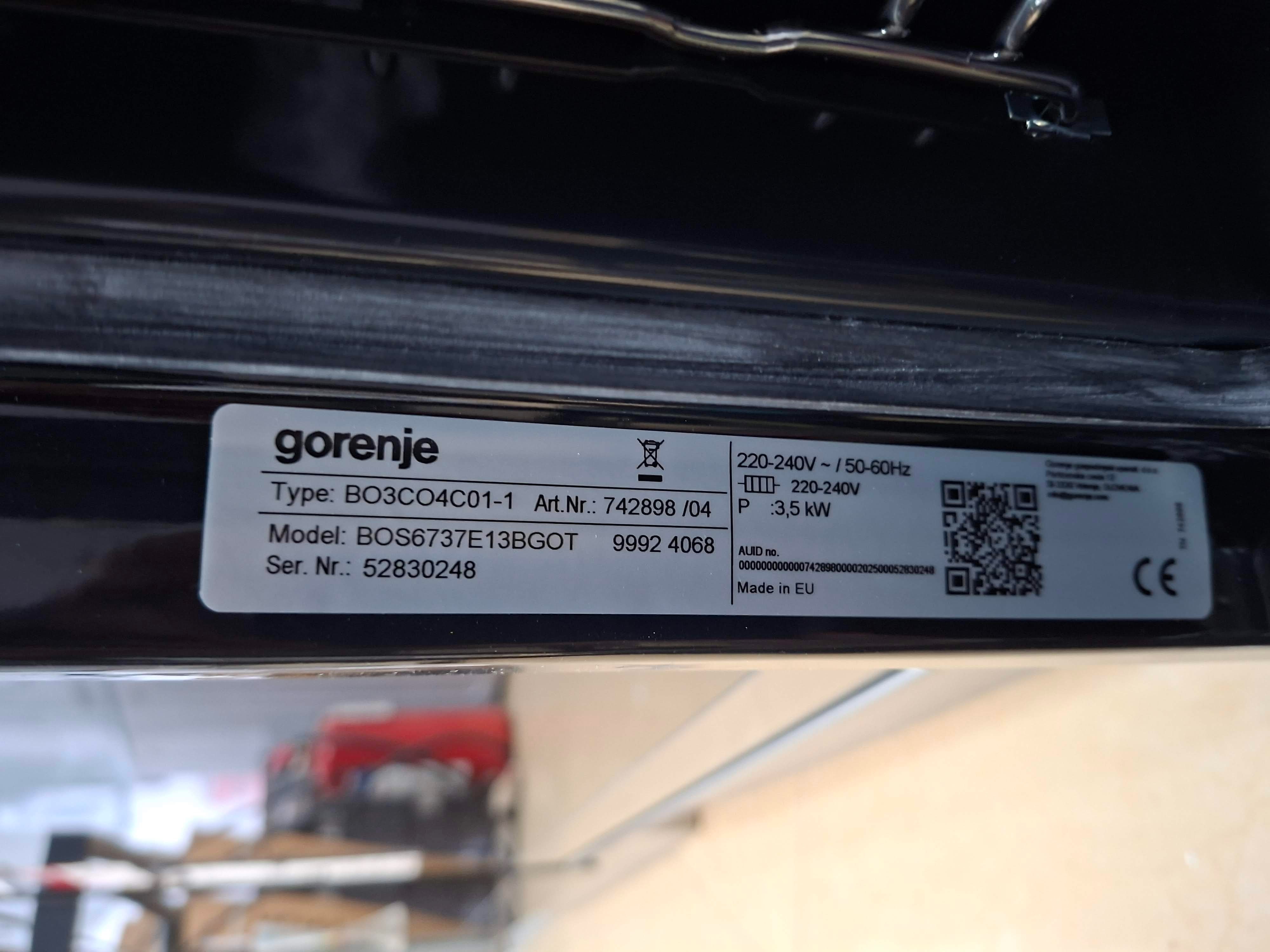 Ugradna rerna Gorenje BOS6737E13BGOT, 77L