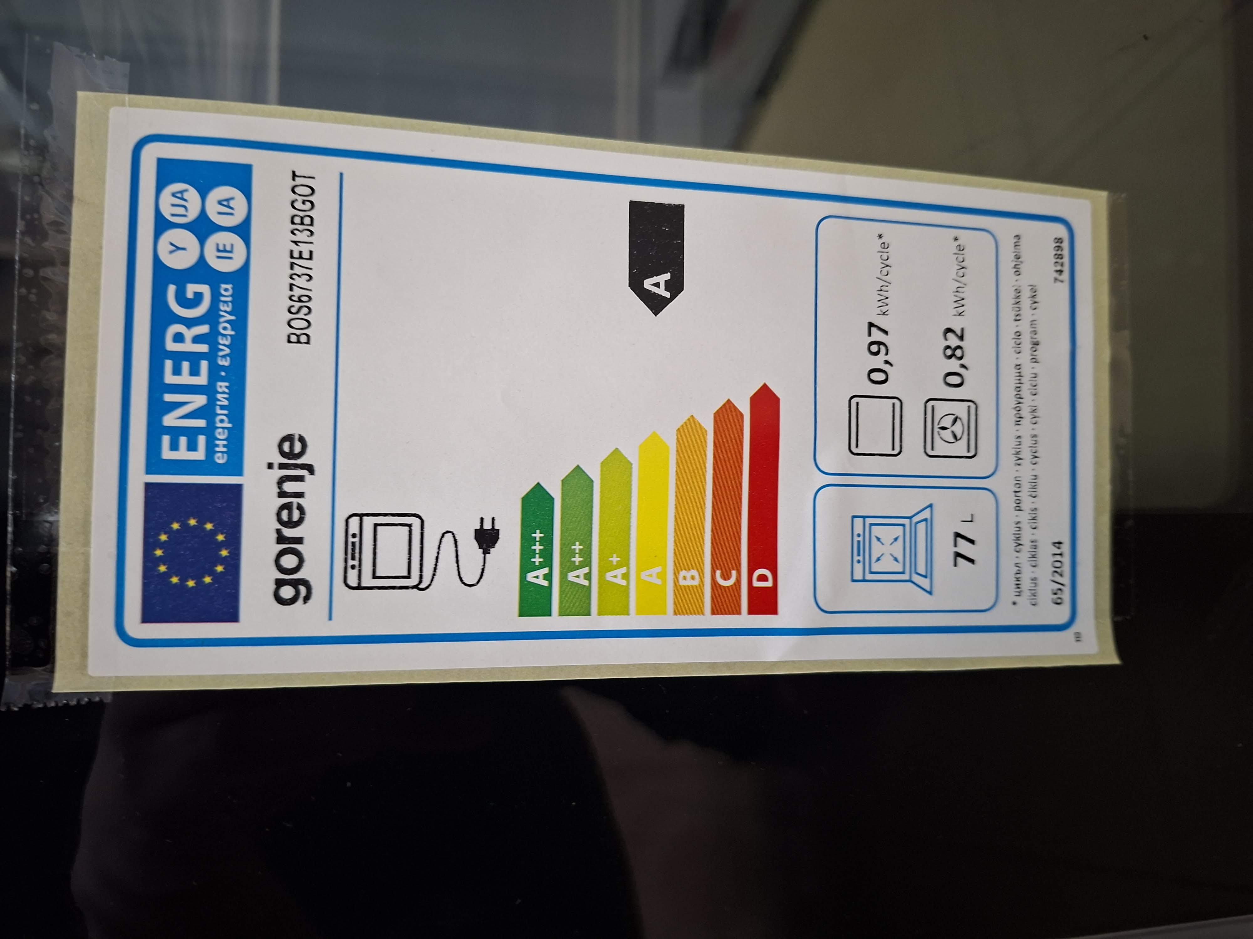 Ugradna rerna Gorenje BOS6737E13BGOT, 77L