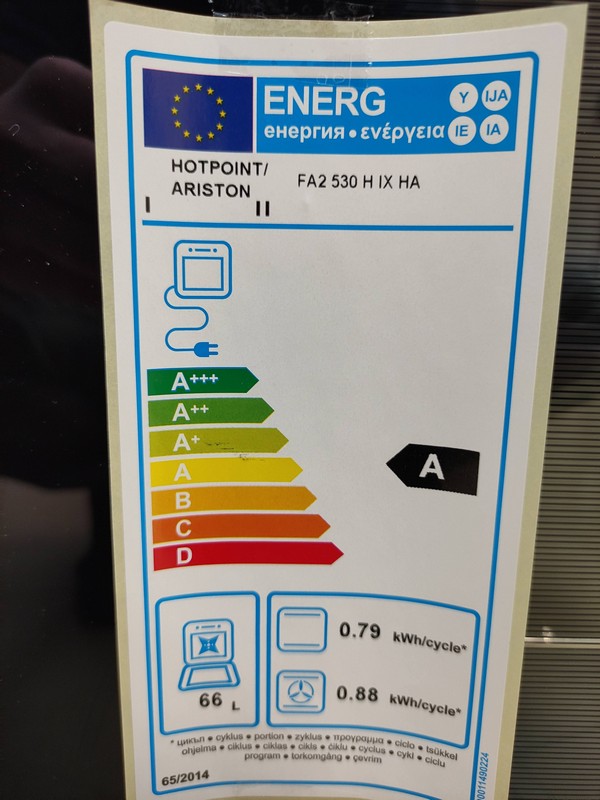 Ugradna Rerna Hotpoint Ariston FA2 530 H IX HA , 66 litara