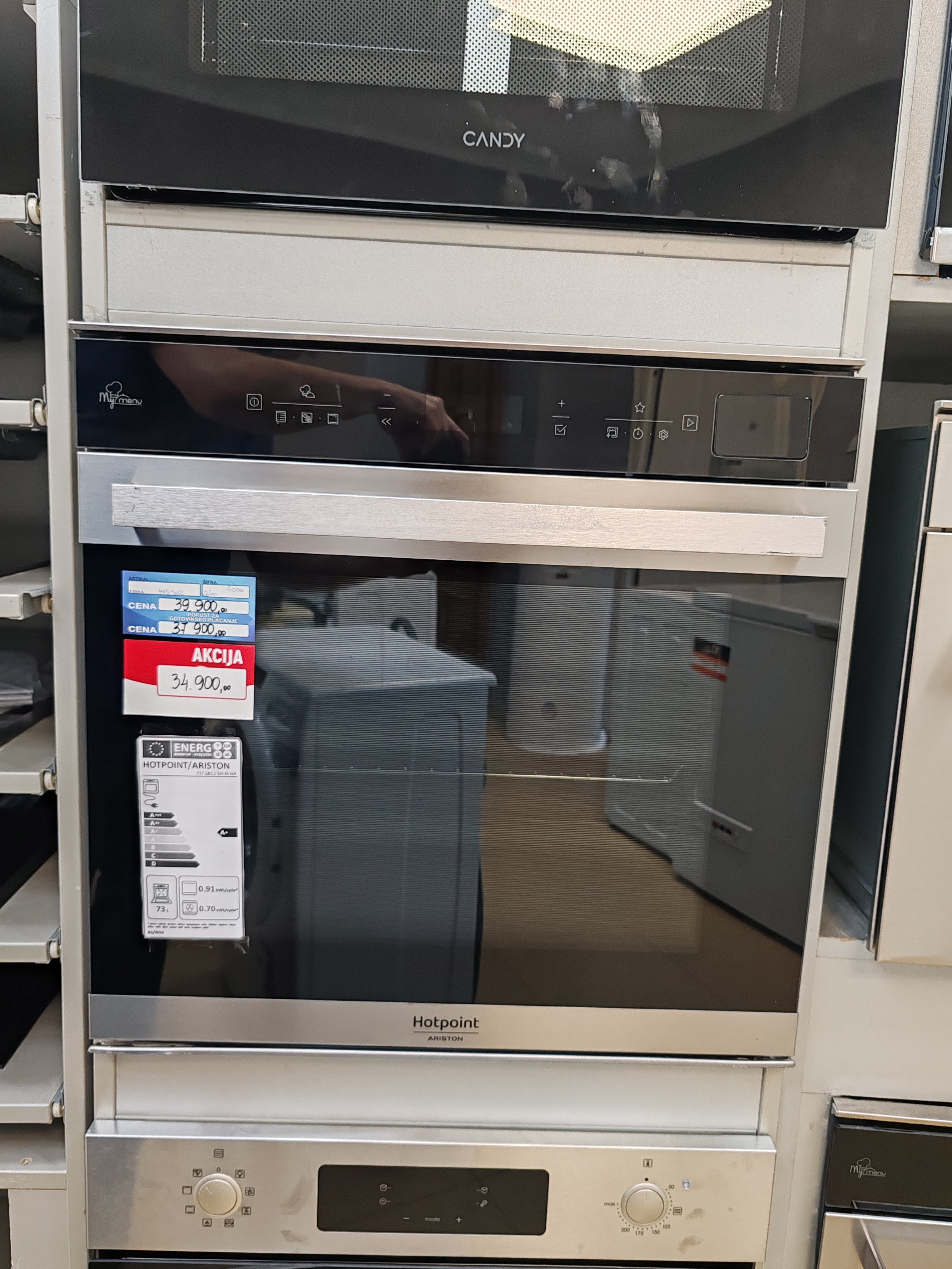 Ugradna Rerna Hotpoint Ariston FI7 S8C1 SH IX HA (2), 73L