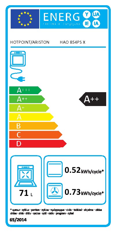 Ugradna rerna Hotpoint Ariston HAO 854PS X , 71L