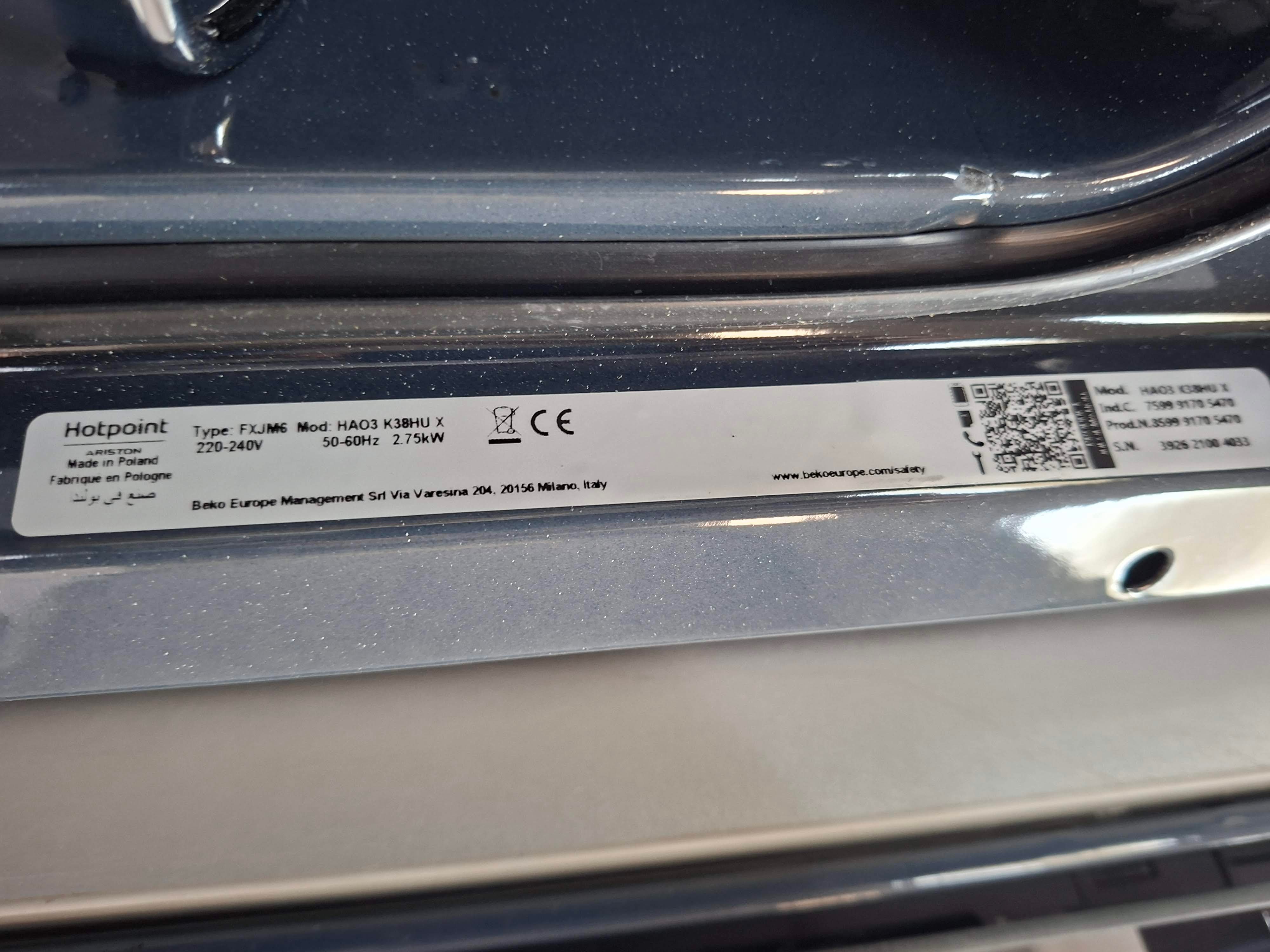 Ugradna rerna Hotpoint Ariston HAO3 K38HU X, 71 L