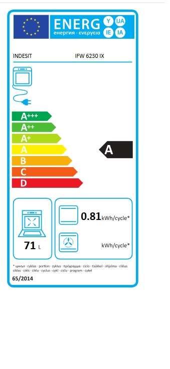 Ugradna Rerna Indesit IFW 6230 IX, 71L