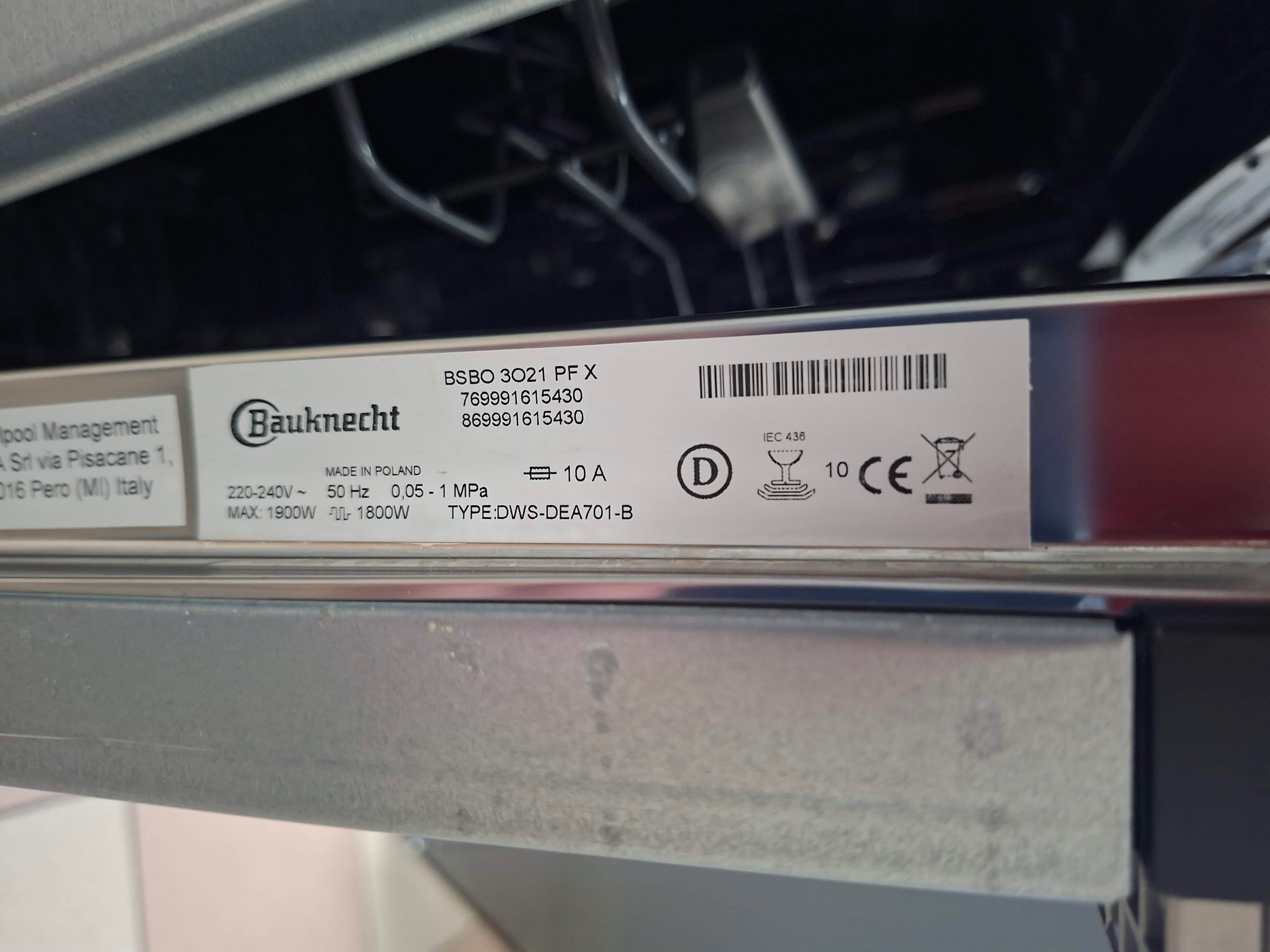 Ugradna Sudo mašina Bauknecht BSBO 3O21 PF X  , 10 kompleta