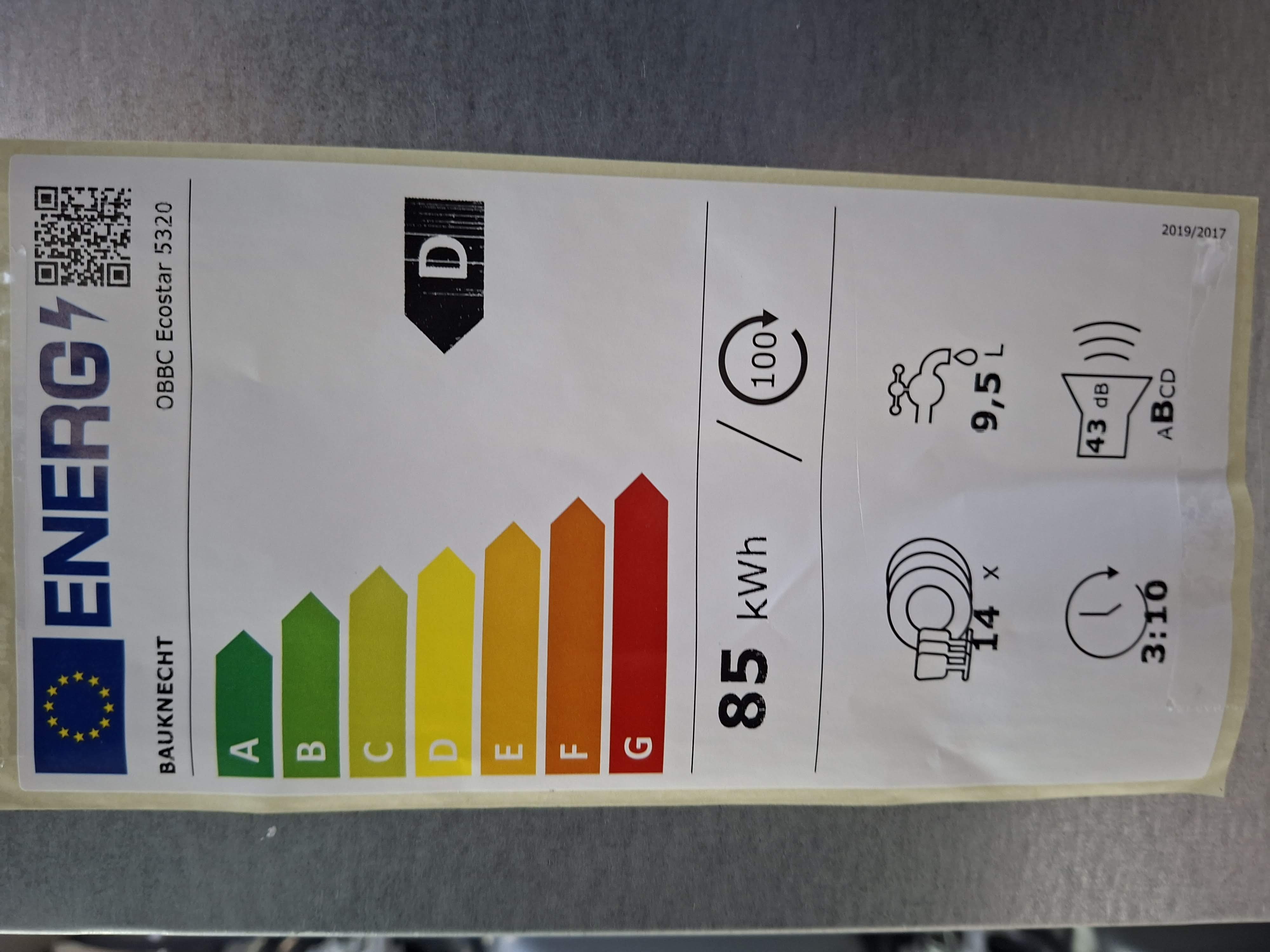 Ugradna sudo mašina Bauknecht OBBC Eco Star 5320, 14 kompleta