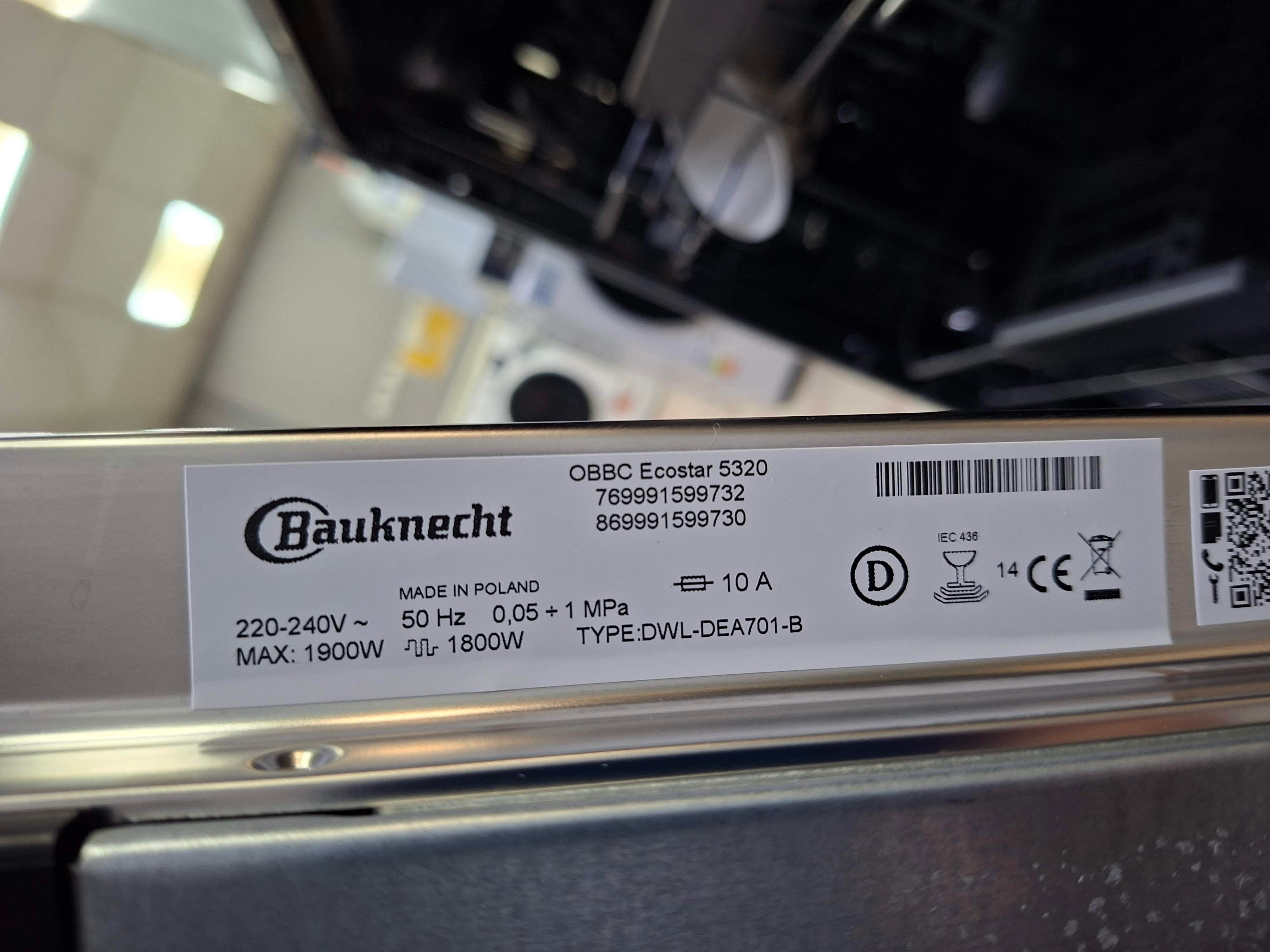 Ugradna sudo mašina Bauknecht OBBC Eco Star 5320, 14 kompleta