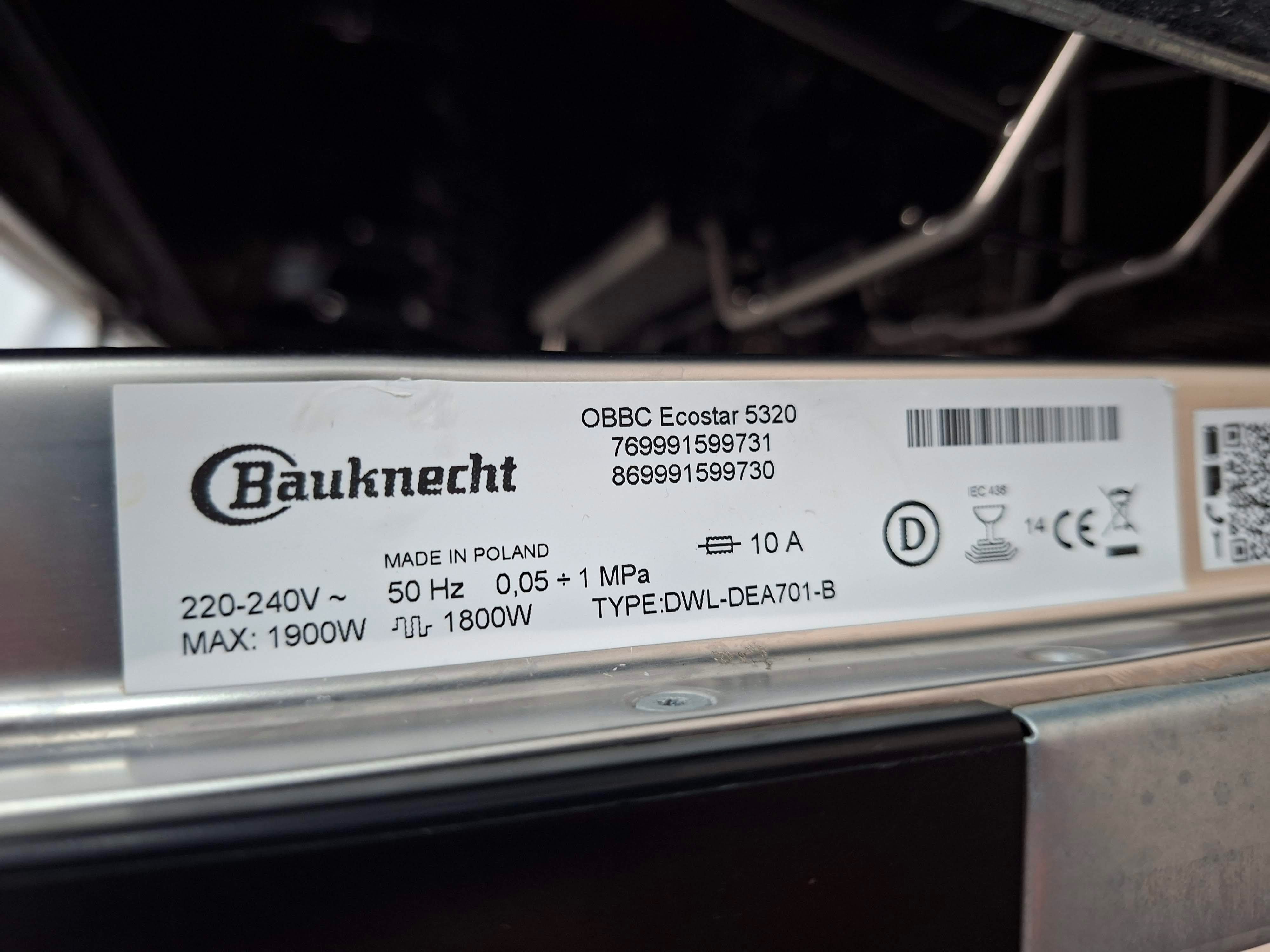Ugradna sudo mašina Bauknecht OBBC Eco Star 5320, 14 kompleta
