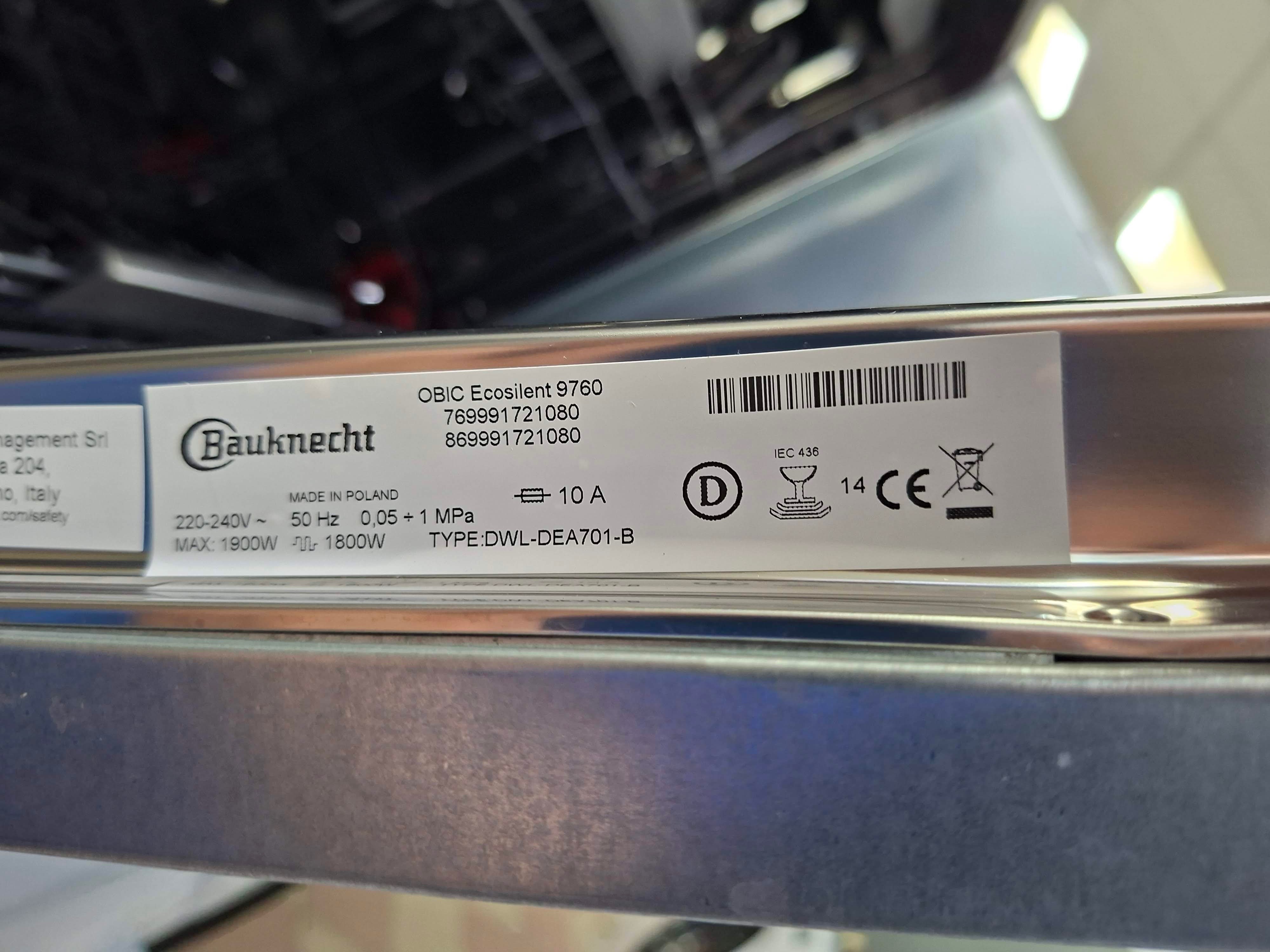 Ugradna sudo mašina Bauknecht OBIC Ecosilent 9760