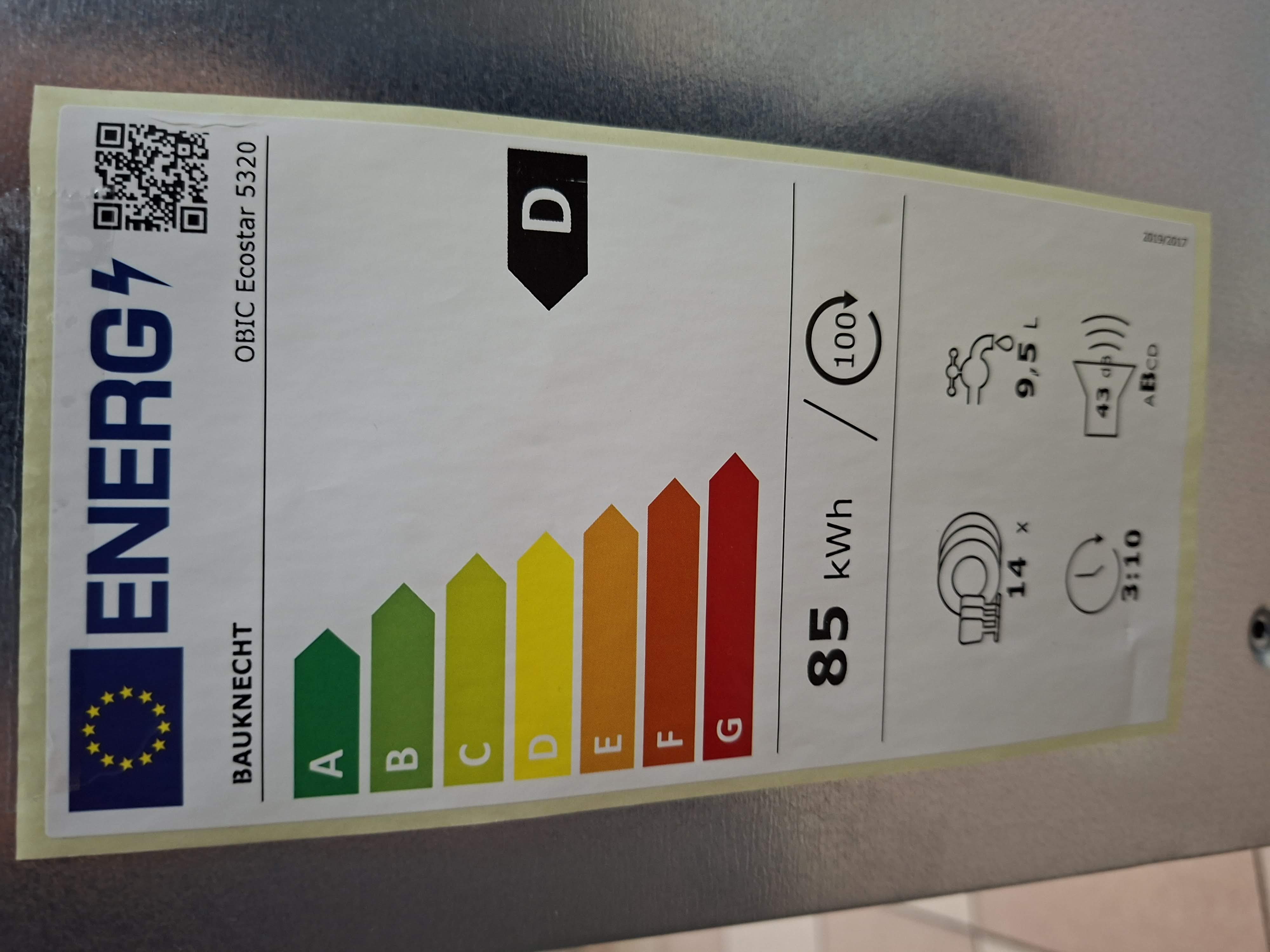 Ugradna sudo mašina Bauknecht OBIC Ecostar 5320, 14kompleta