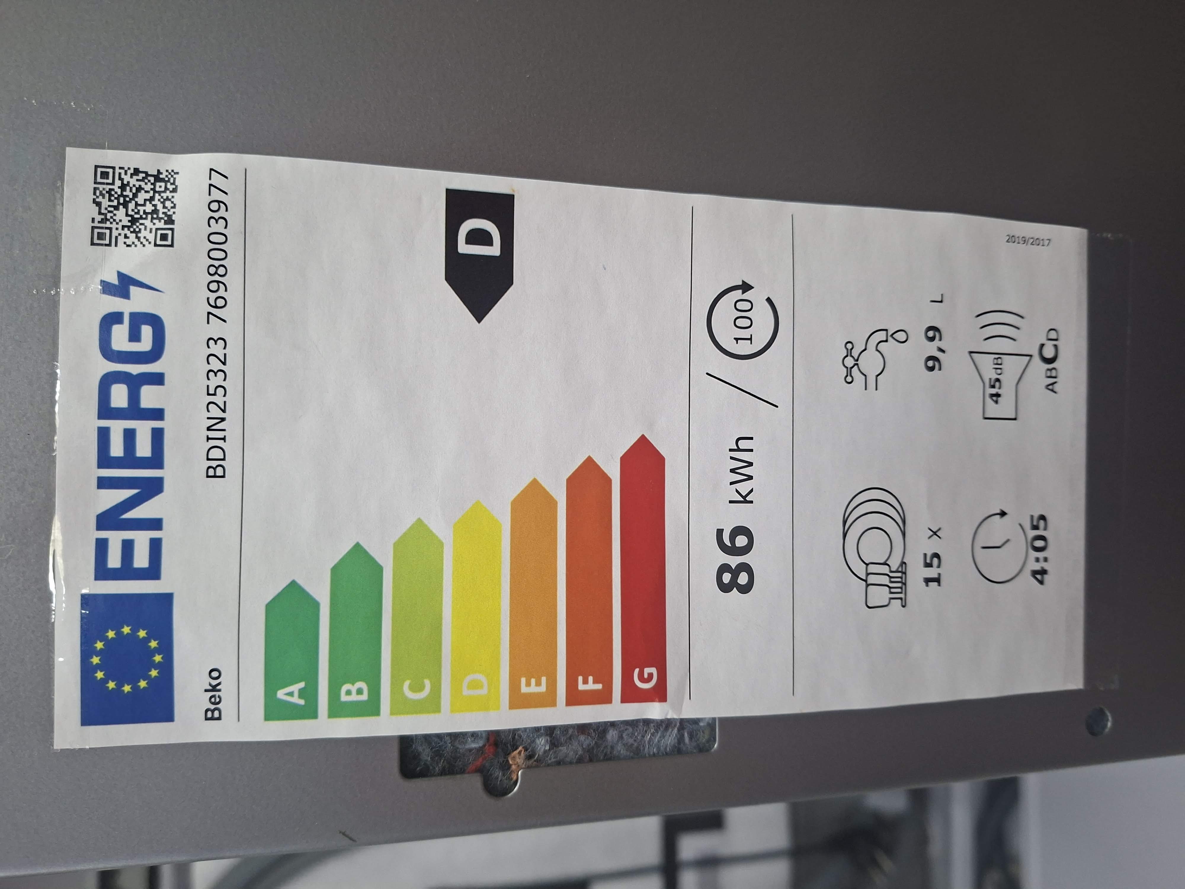 Ugradna sudo mašina Beko BDIN25323 , 15 kompleta