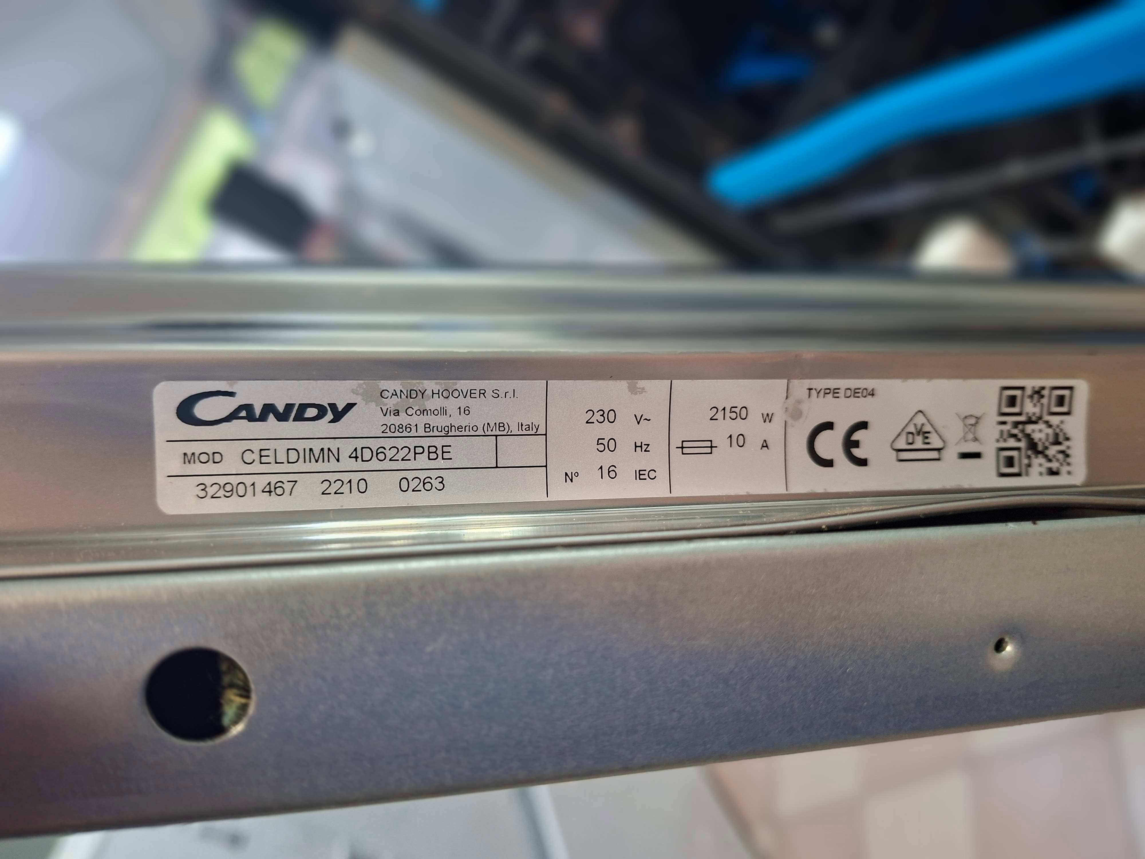 Ugradna Sudo mašina Candy CELDIMN 4D622PBE,  16kompleta