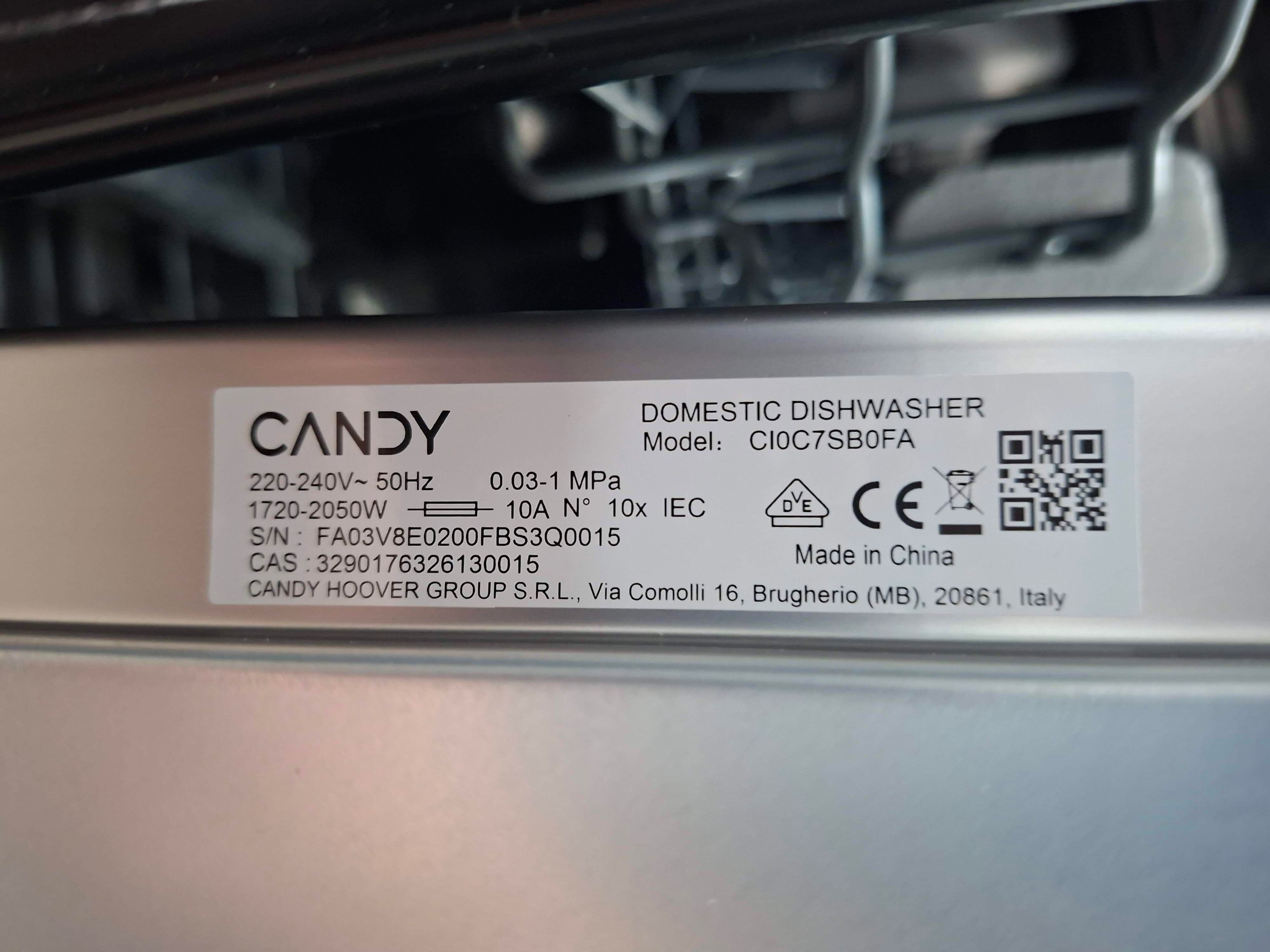Ugradna Sudo mašina Candy  CI0C7SB0FA , 10 kompleta.