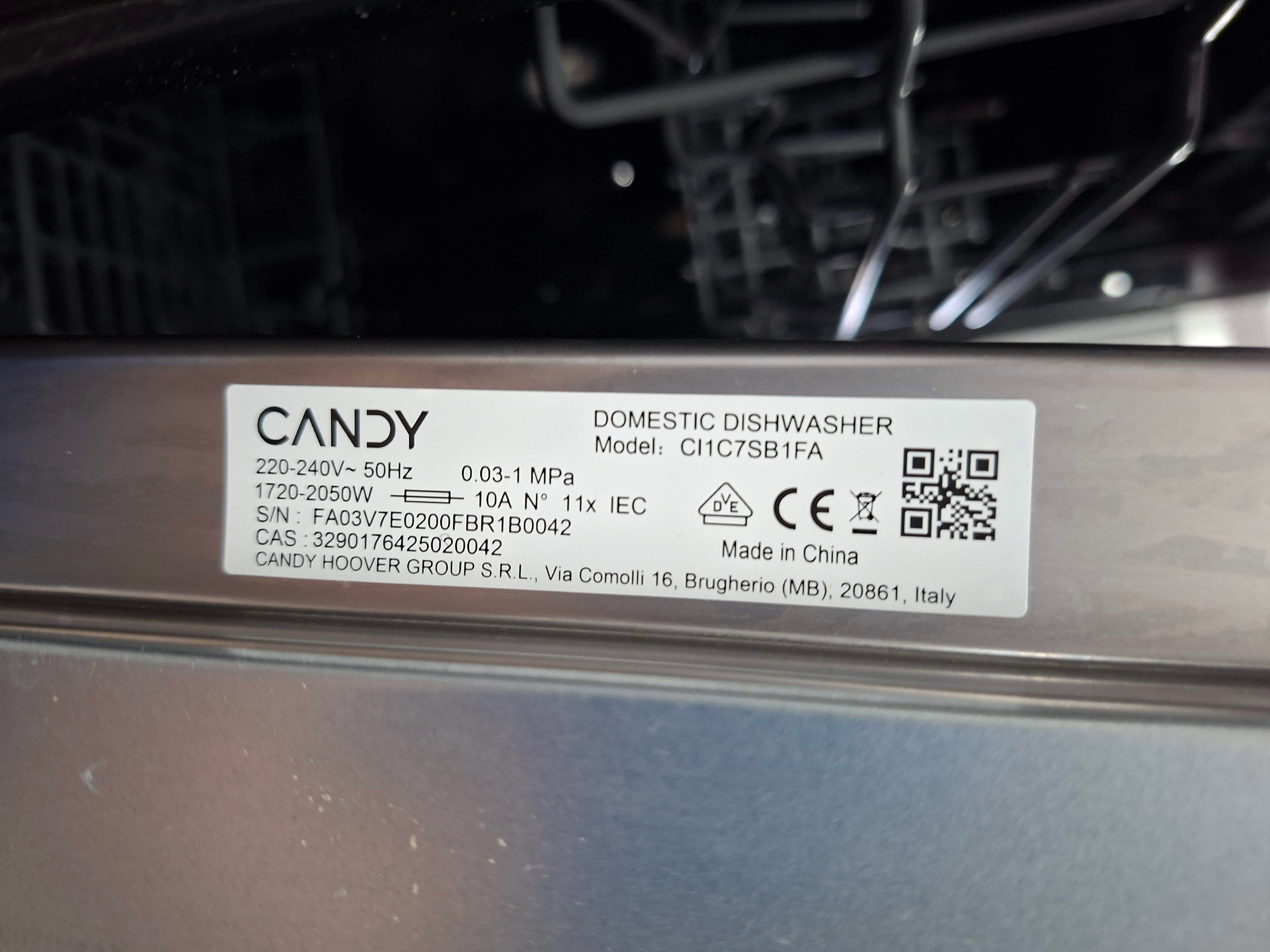 Ugradna Sudo mašina Candy  CI1C7SB1FA , 11 kompleta.