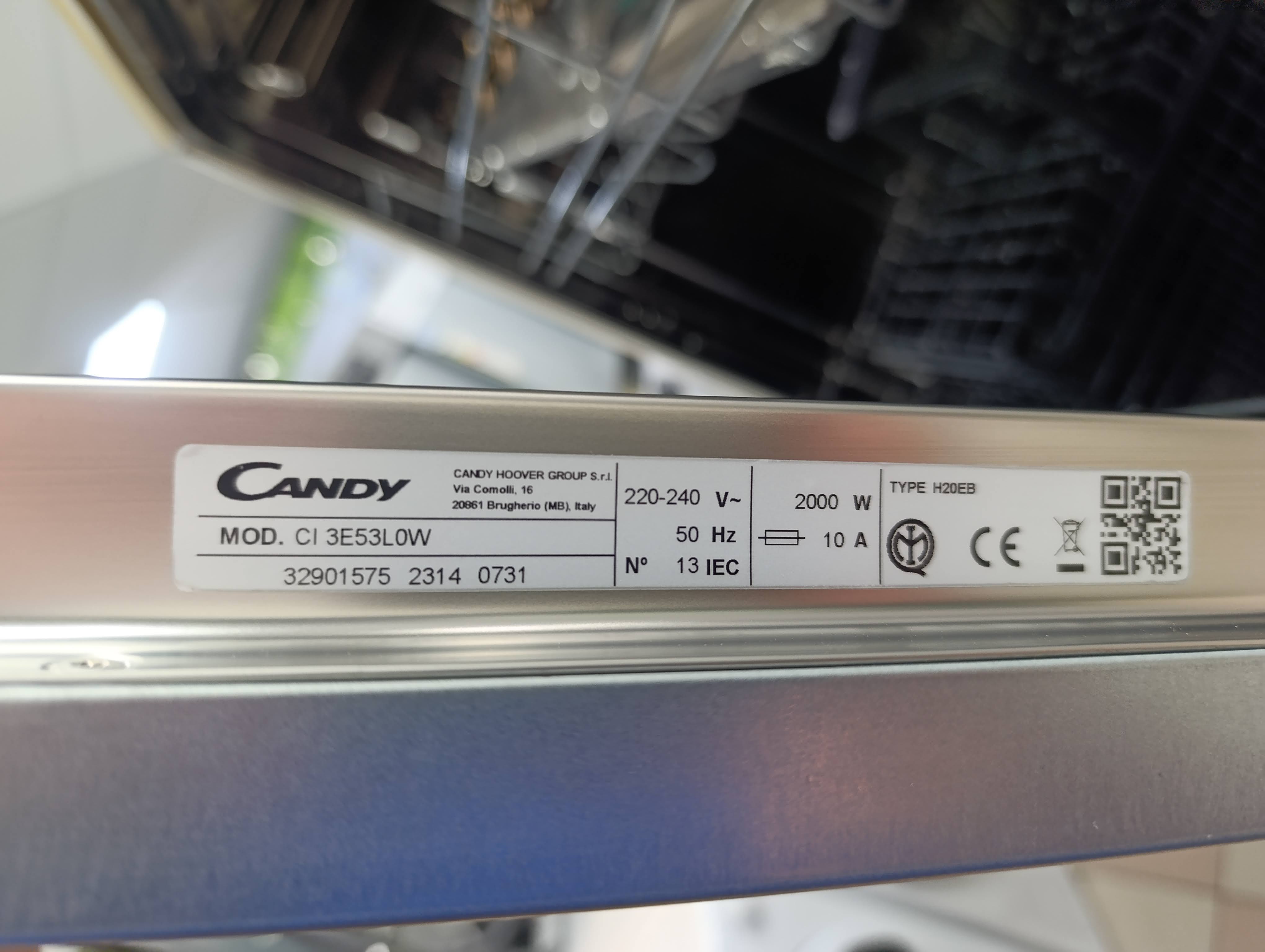 Ugradna Sudo mašina Candy CIP 3E7L0W , 13 kompleta