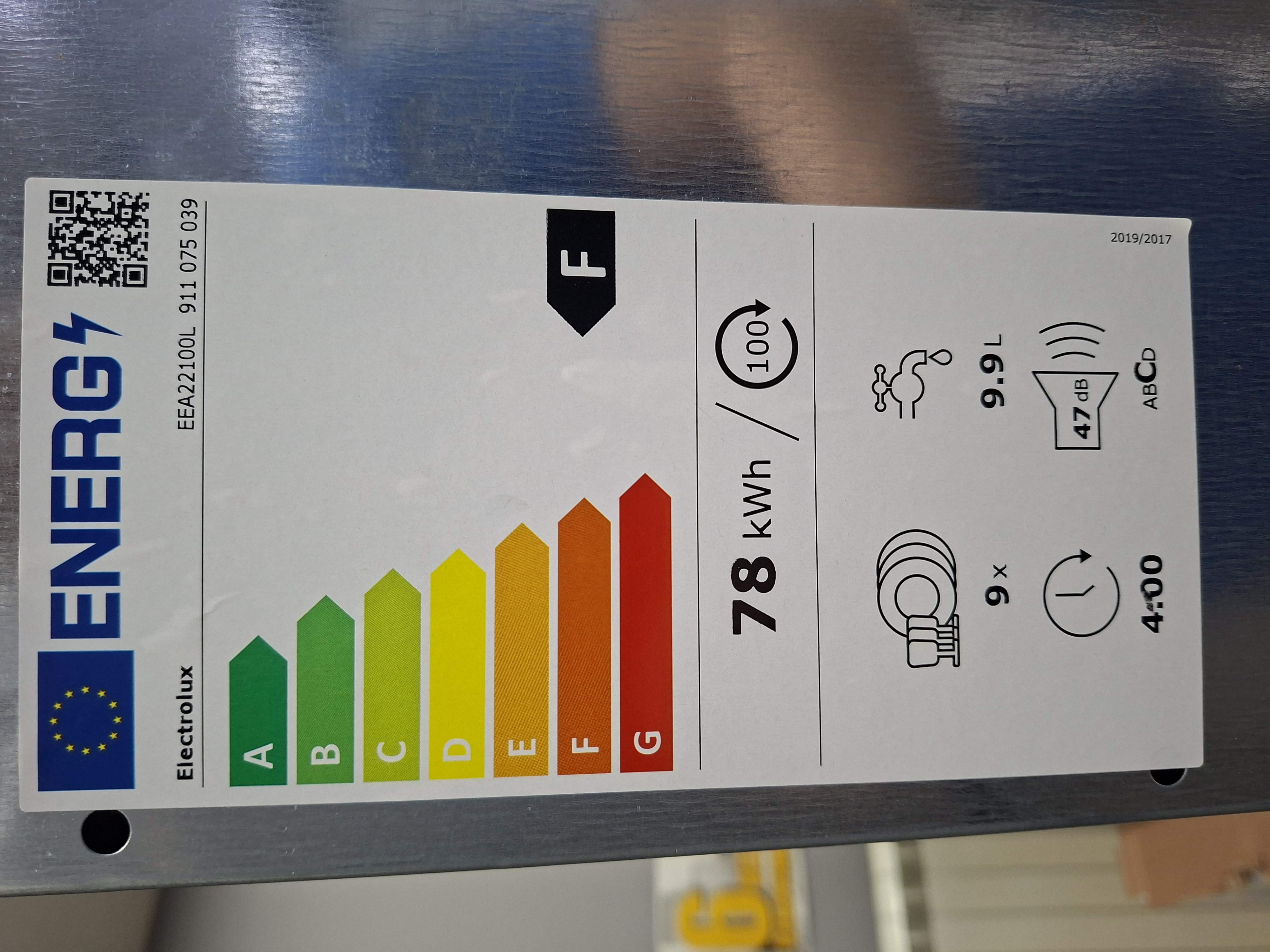 Ugradna Sudo mašina Electrolux EEA22100L , 9 kompleta