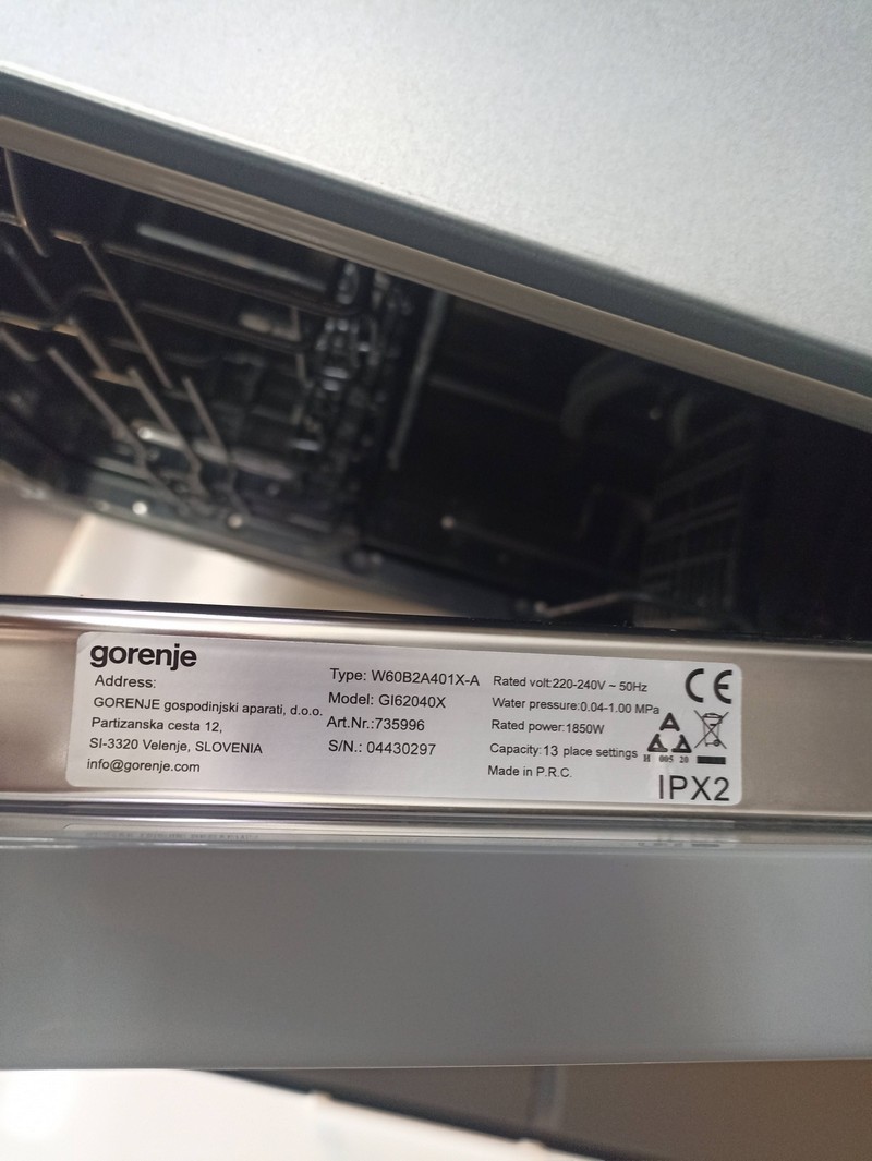 Ugradna Sudo mašina Gorenje GI62040X , 13 kompleta