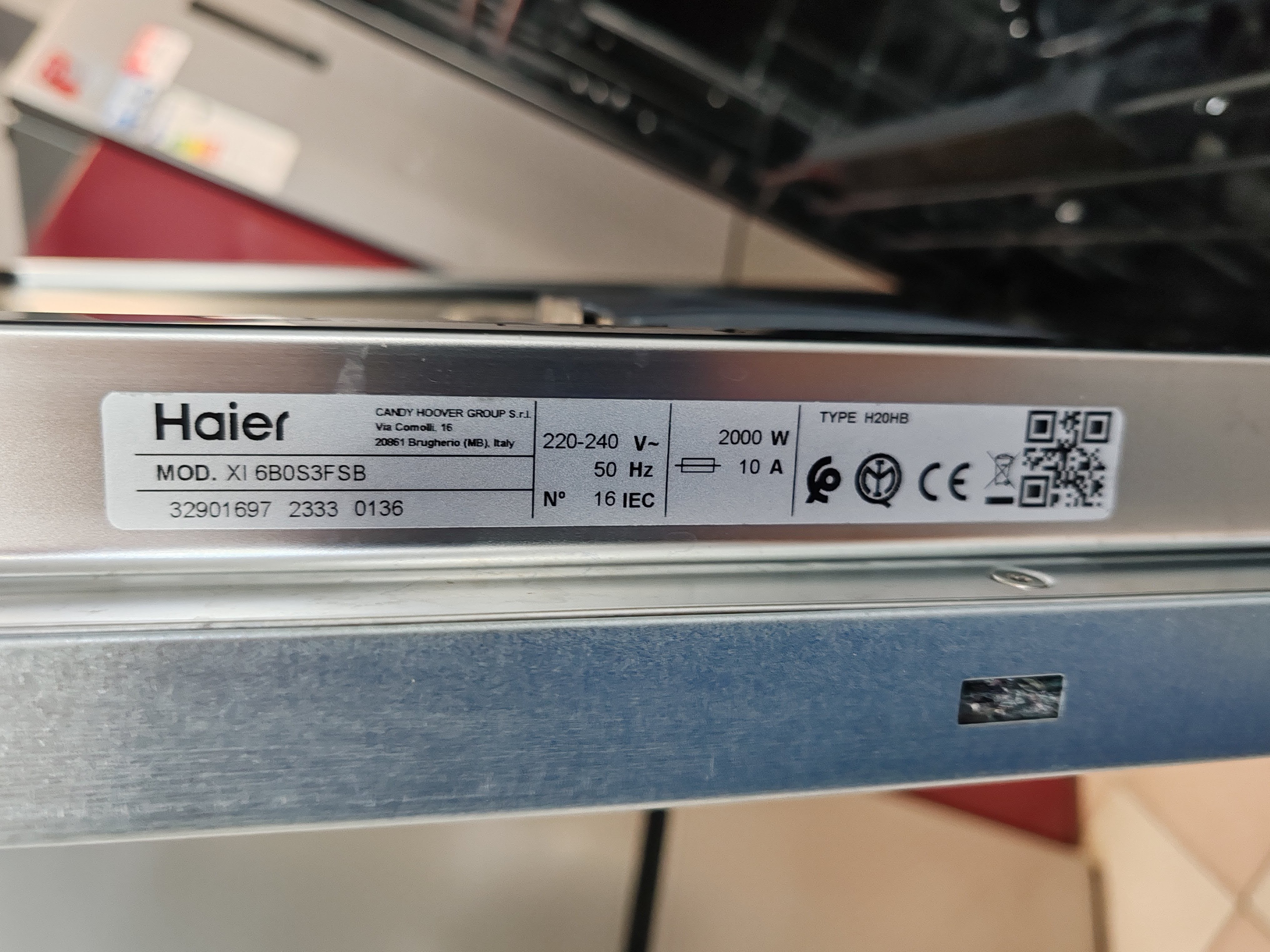 Ugradna Sudo mašina Haier XI 6B0S3FSB, 16 kompleta