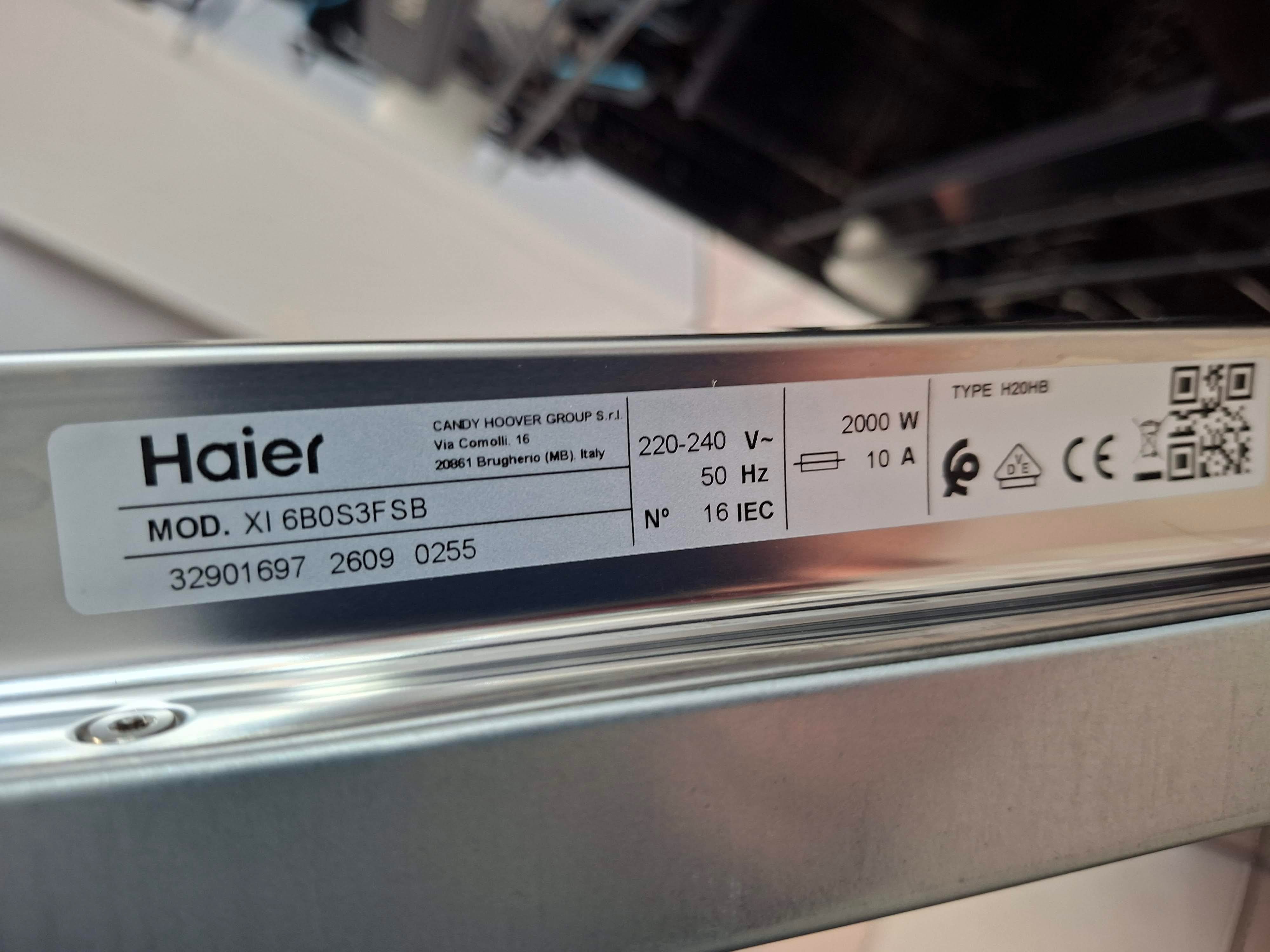 Ugradna Sudo mašina Haier XI 6B0S3FSB, 16 kompleta
