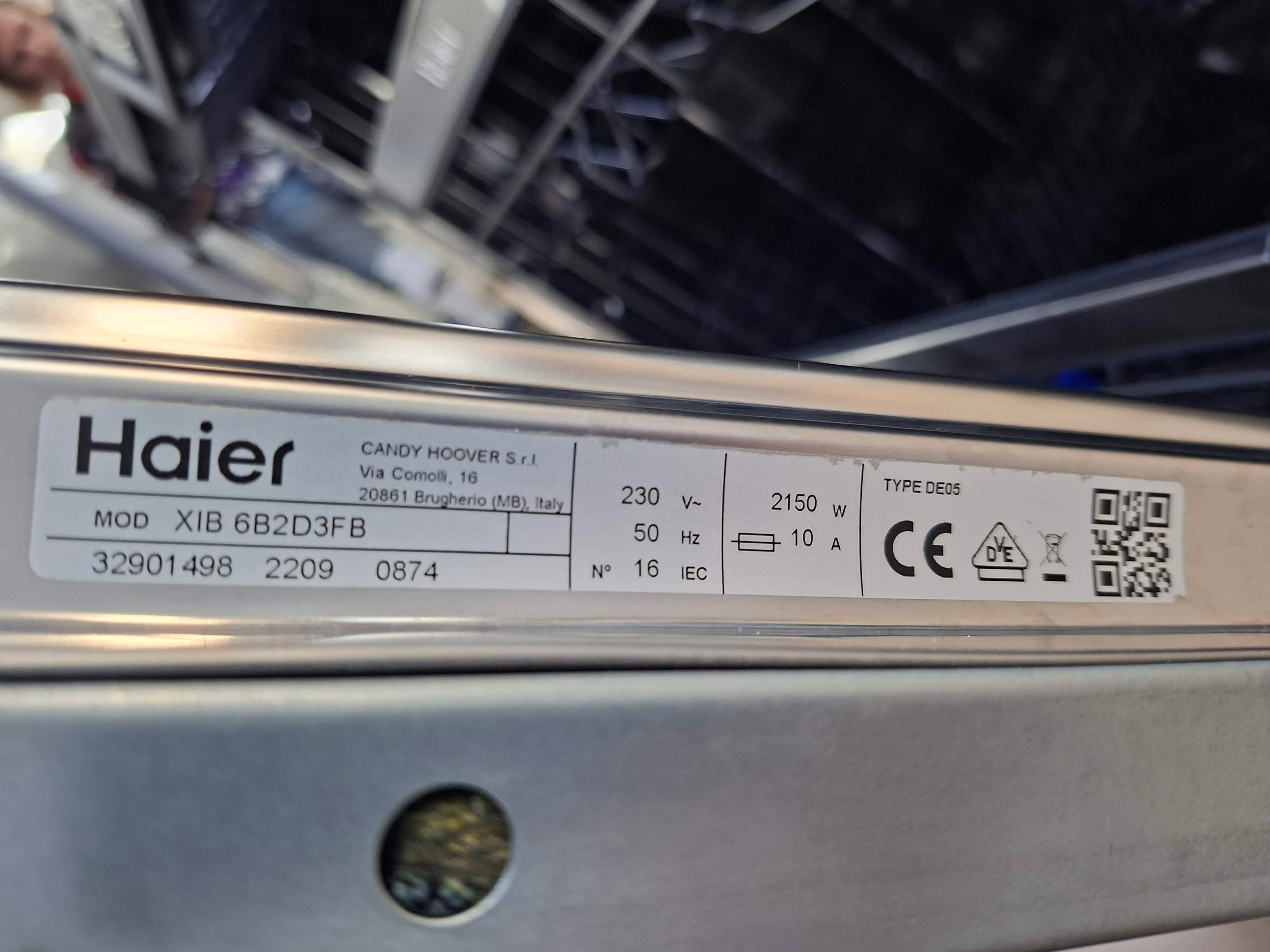 Ugradna Sudo mašina Haier XIB 6B2D3FB , 16 kompleta