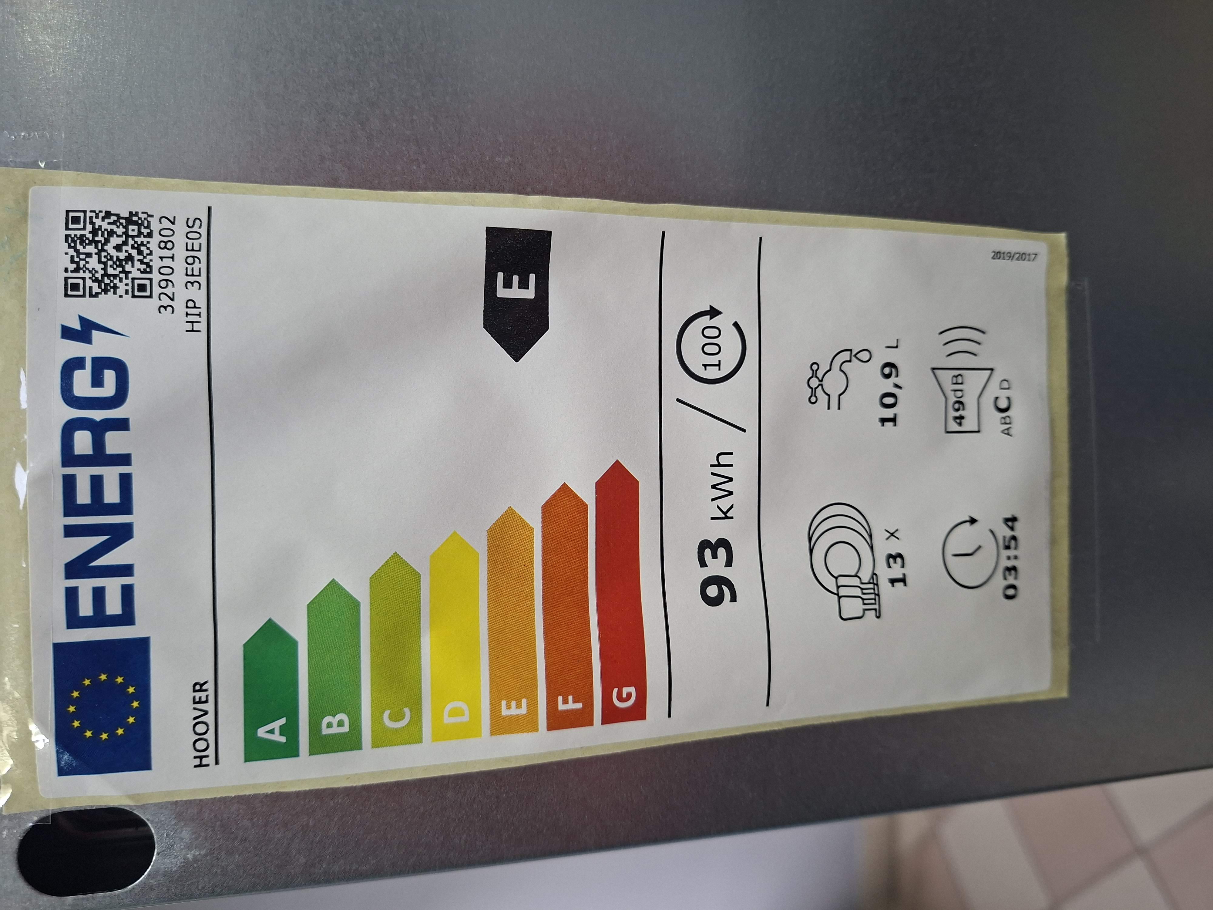 Ugradna Sudo mašina Hoover HIP 3E9E0S , 13 kompleta