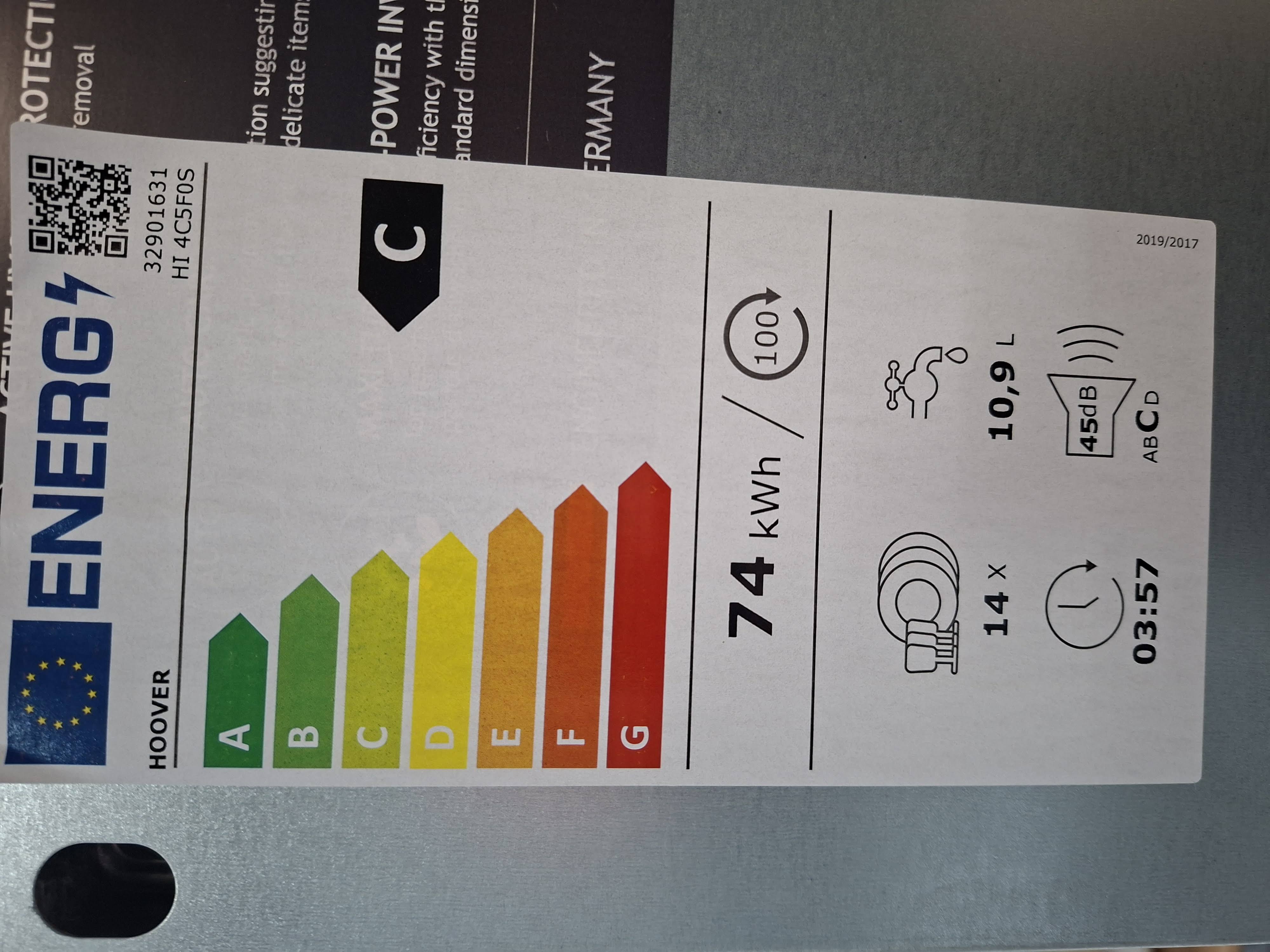 Ugradna Sudo mašina Hoover HI 4C5F0S , 14 kompleta