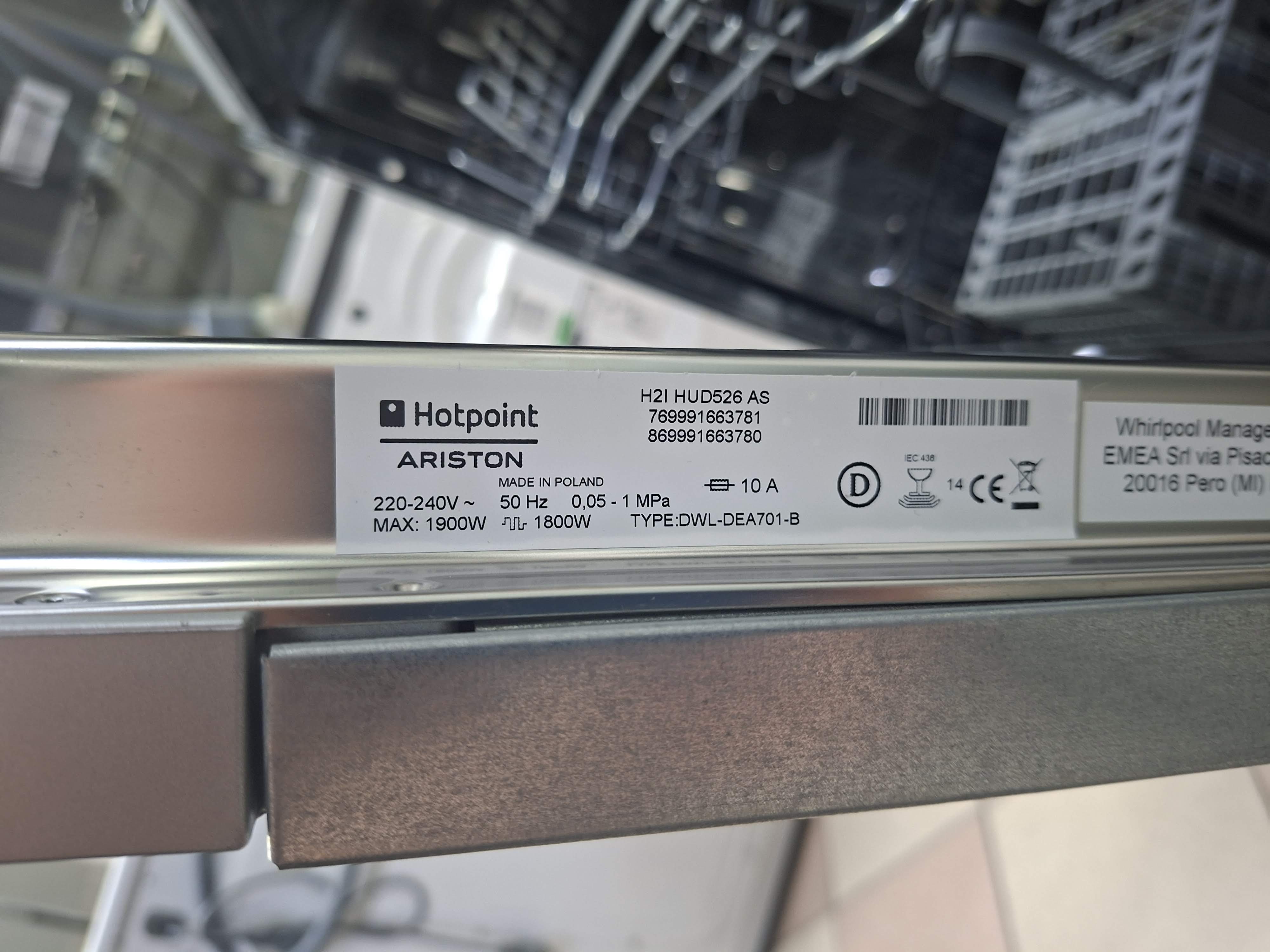 Ugradna sudo mašina Hotpoint Ariston H2I HUD526 AS