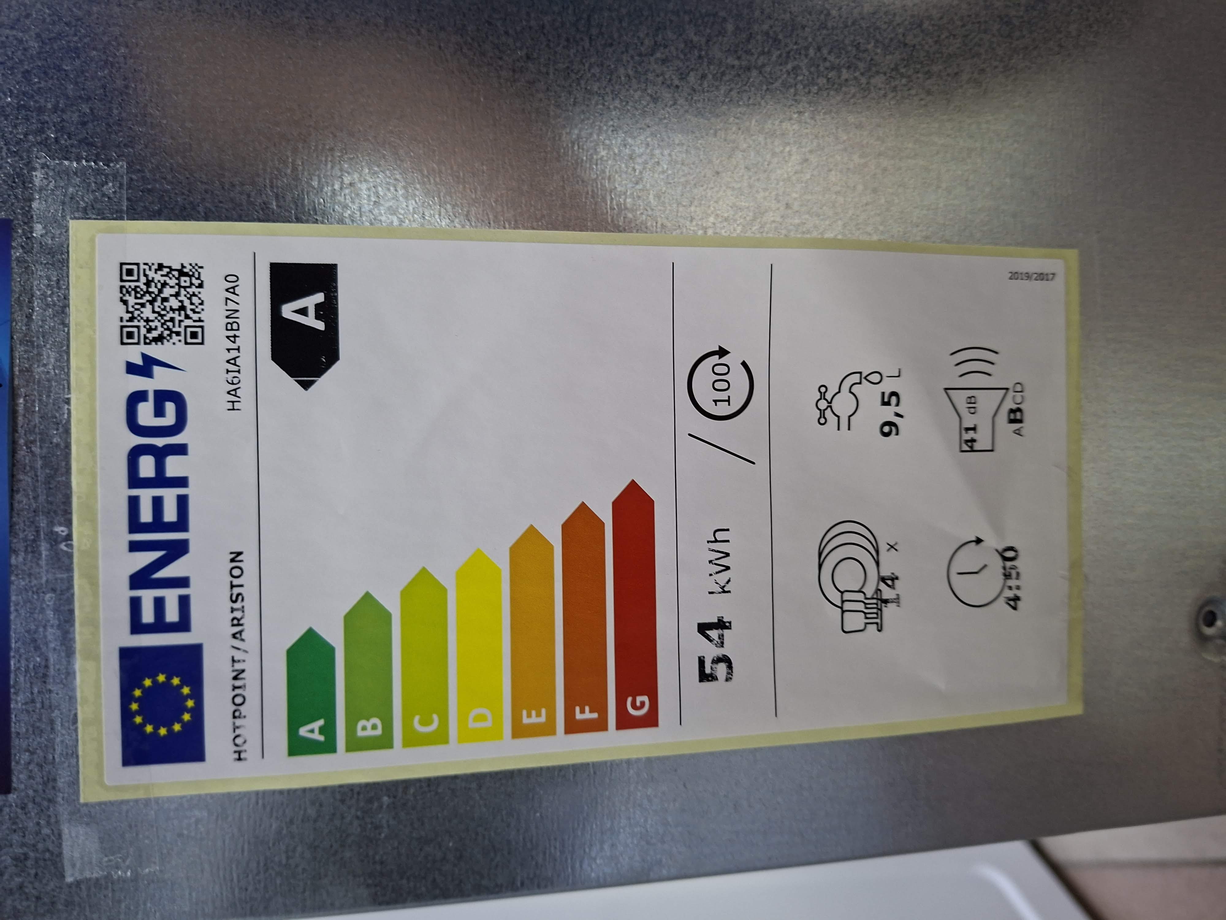 Ugradna sudo mašina Hotpoint Ariston HA6IA14BN7A0 , 14 kompleta