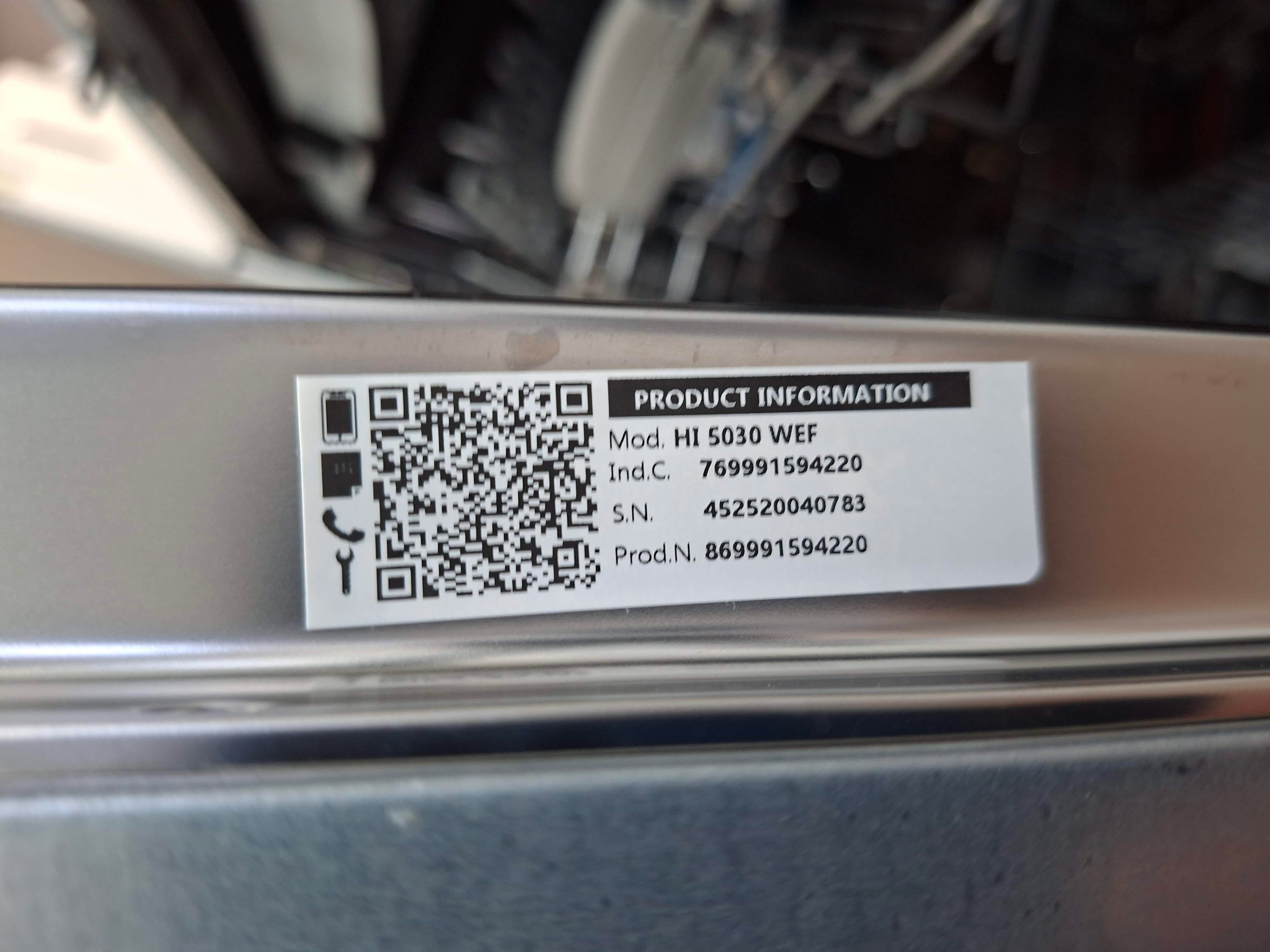 Ugradna Sudo mašina Hotpoint Ariston HI 5030 WEF, 14 kompleta
