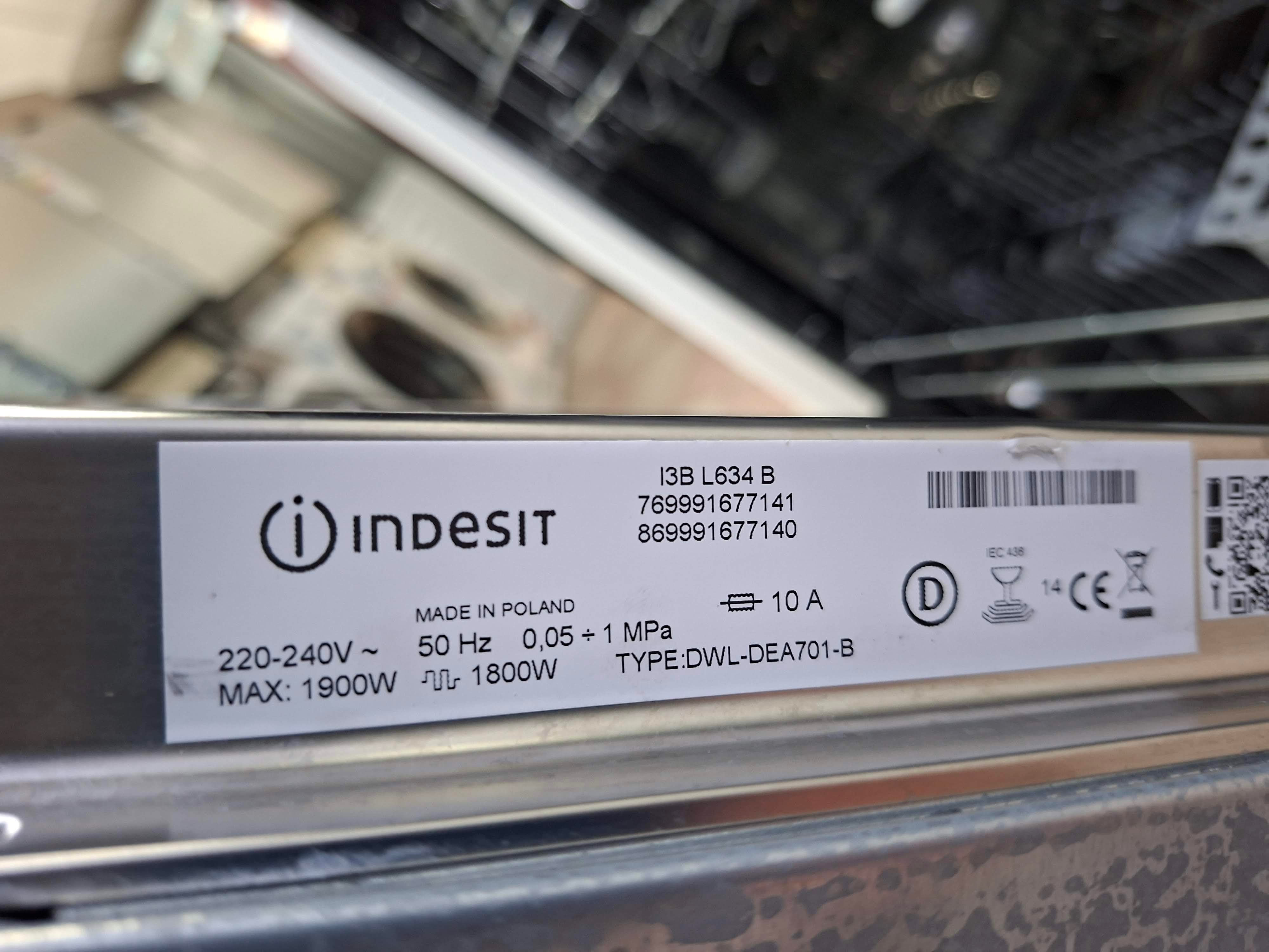 Ugradna sudo mašina Indesit I3B L634 B, 60cm