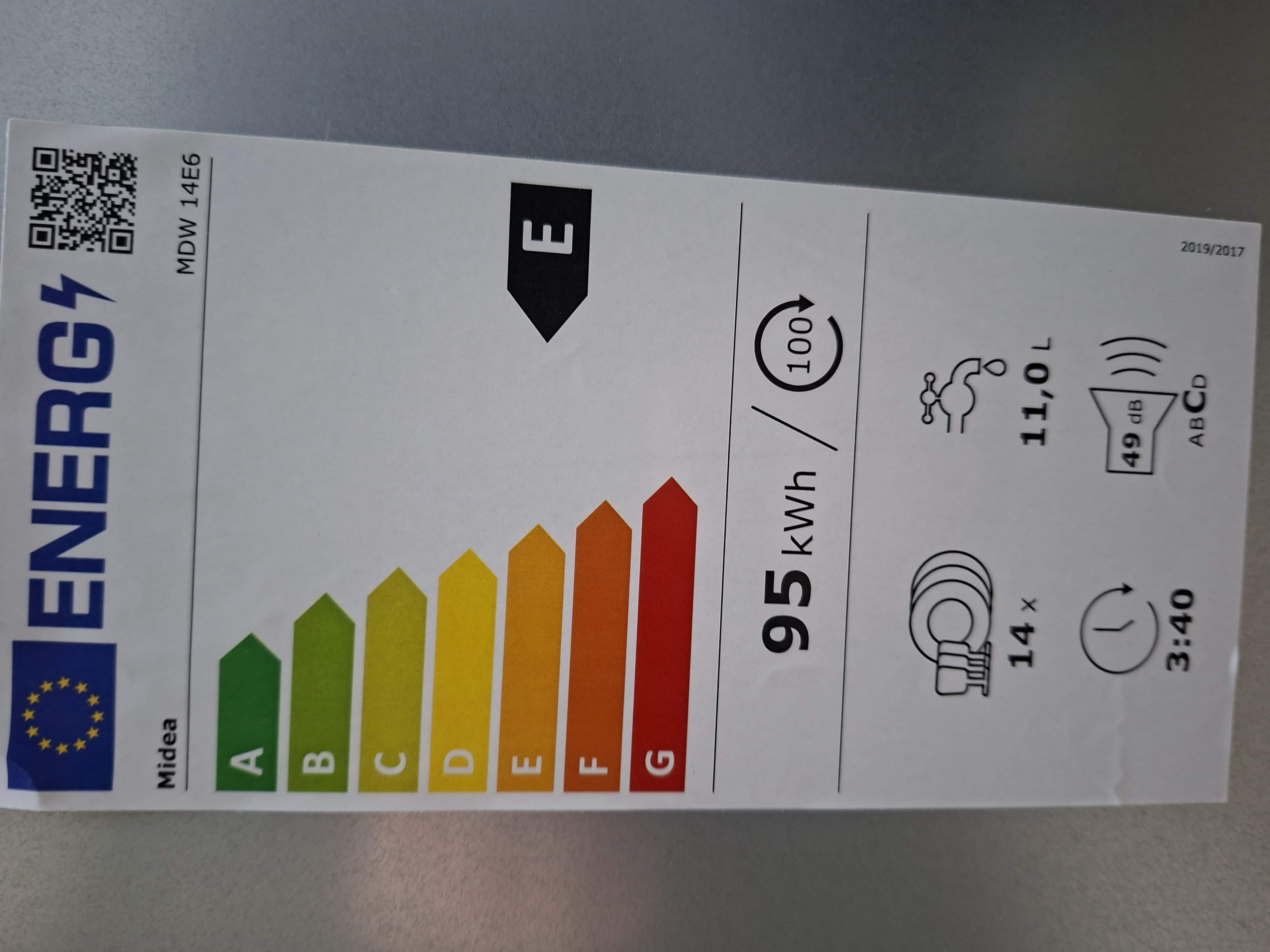 Ugradna Sudo mašina Midea MDW 14E6 , 14 kompleta.
