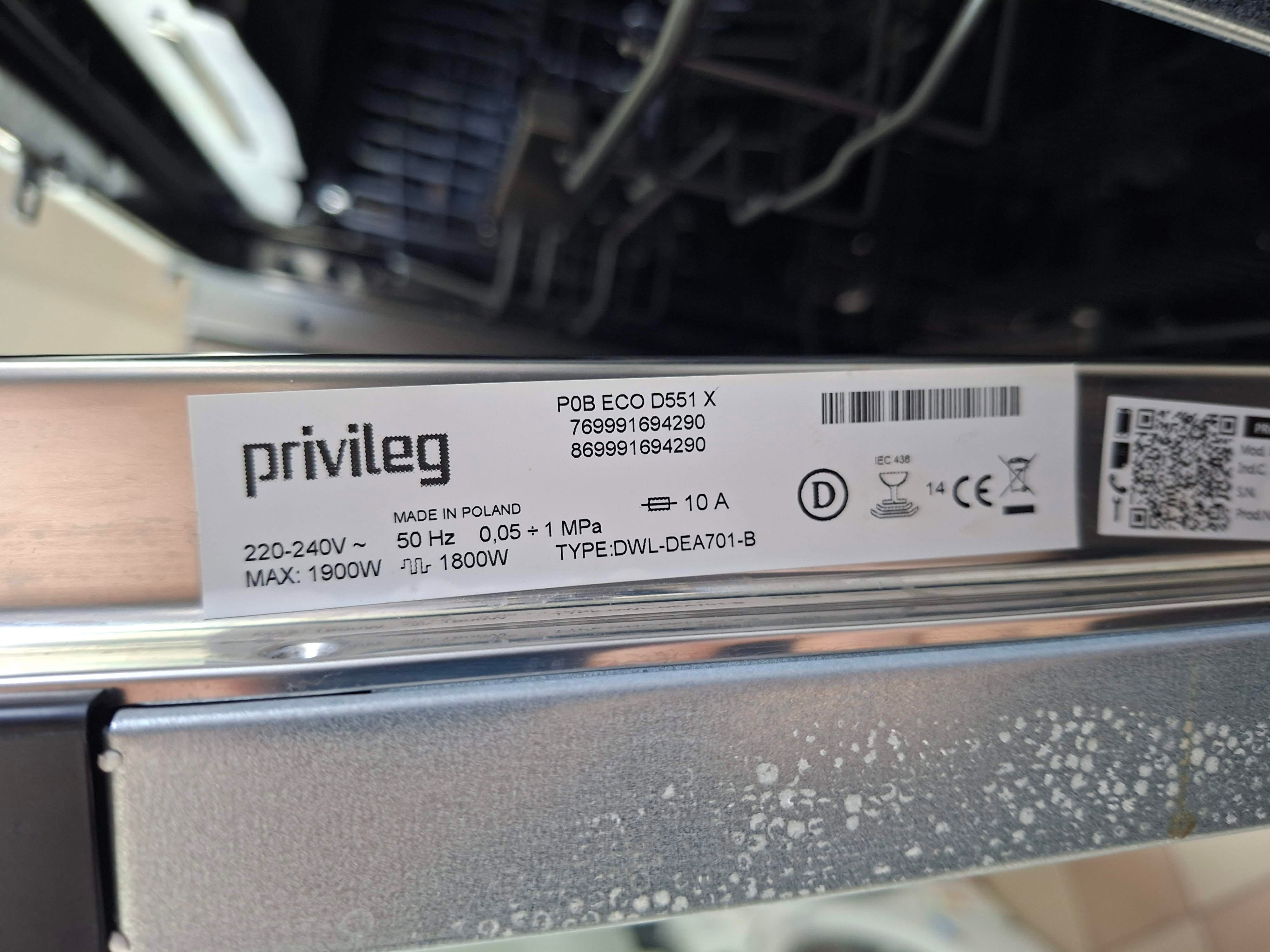 Ugradna sudo mašina Privileg P0B ECO D551 X , 60 cm.