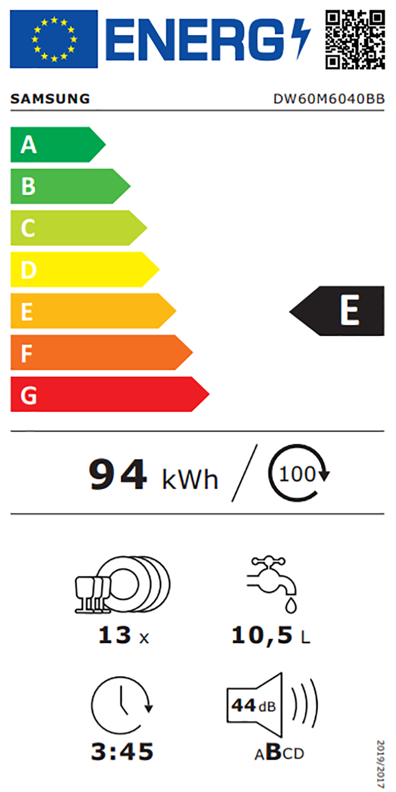Ugradna sudo mašina Samsung  DW60M6040BB