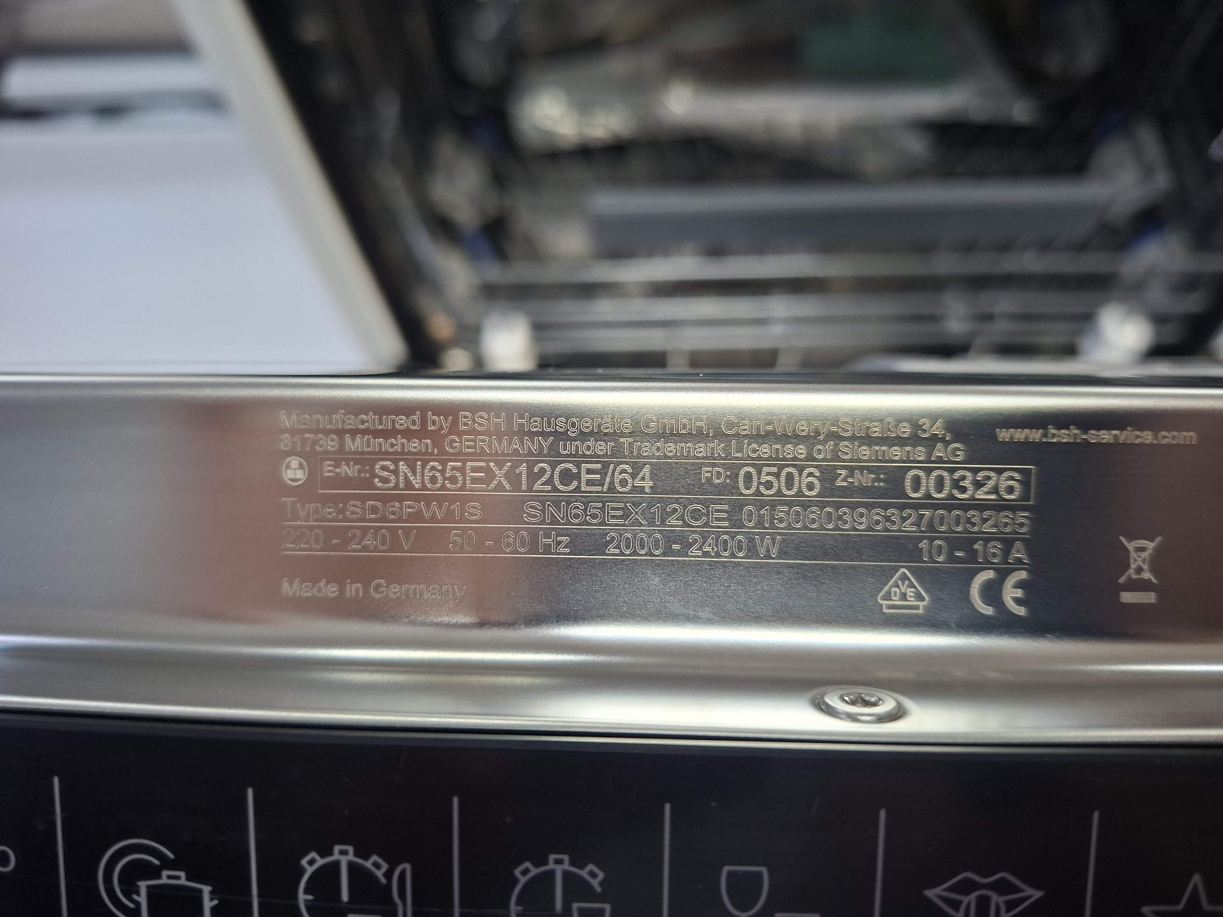 Ugradna sudo mašina Siemens SN65EX12CE, 60cm