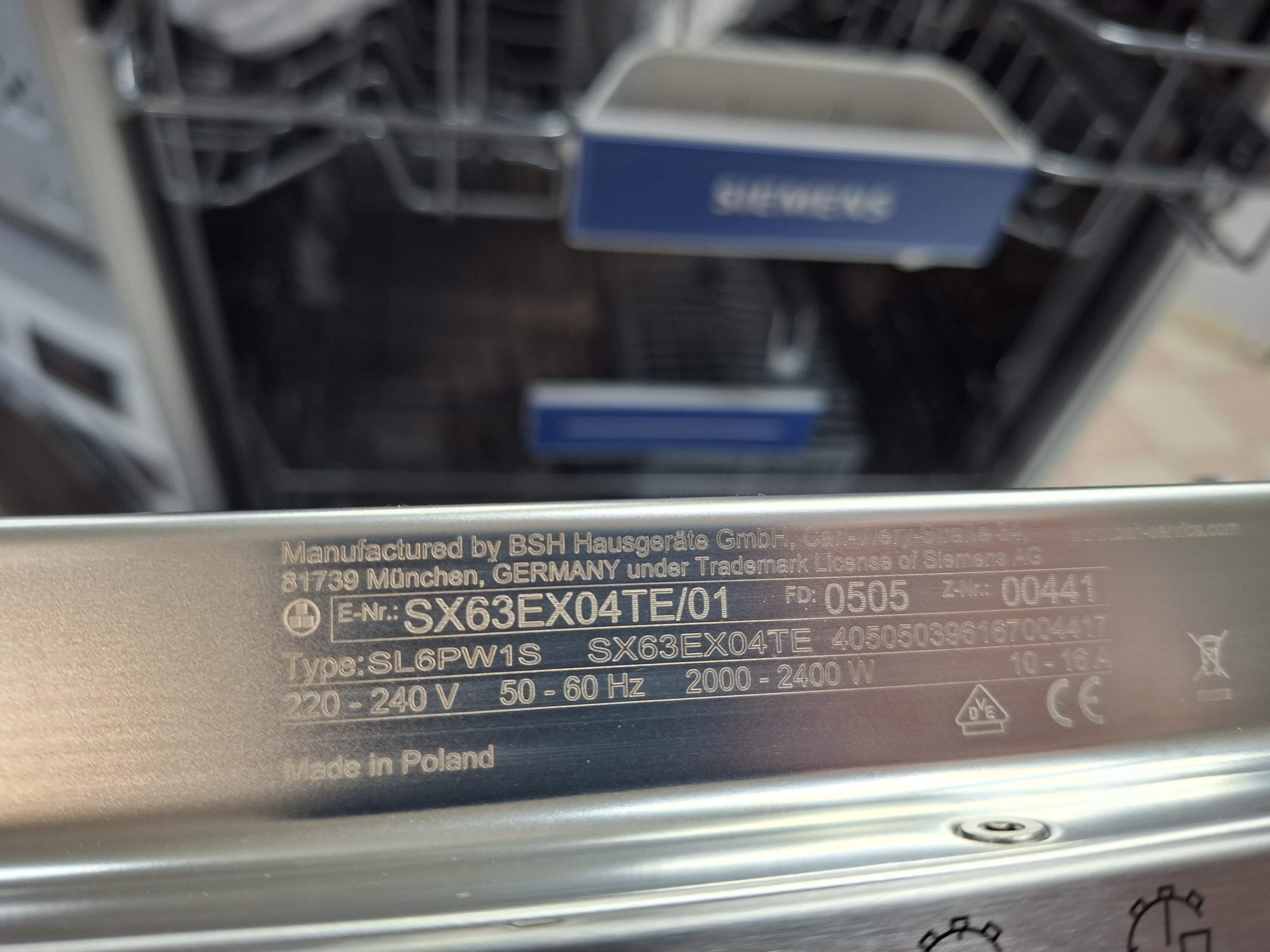 Ugradna Sudo mašina Simens SX63EX04TE/01 IQ300 , 13 kompleta