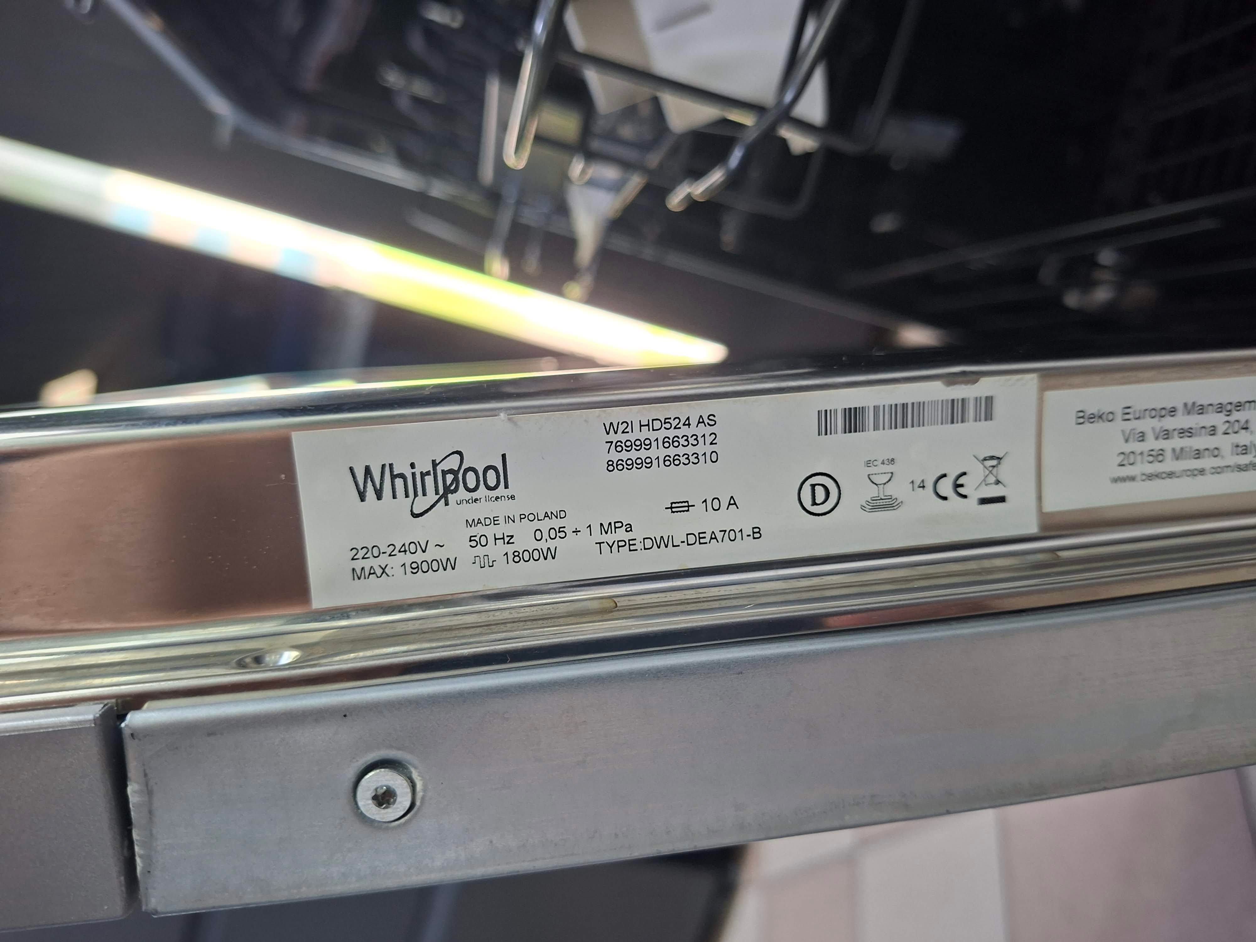 Ugradna sudo mašina Whirlpool W2I HD524 AS , 14 kompleta