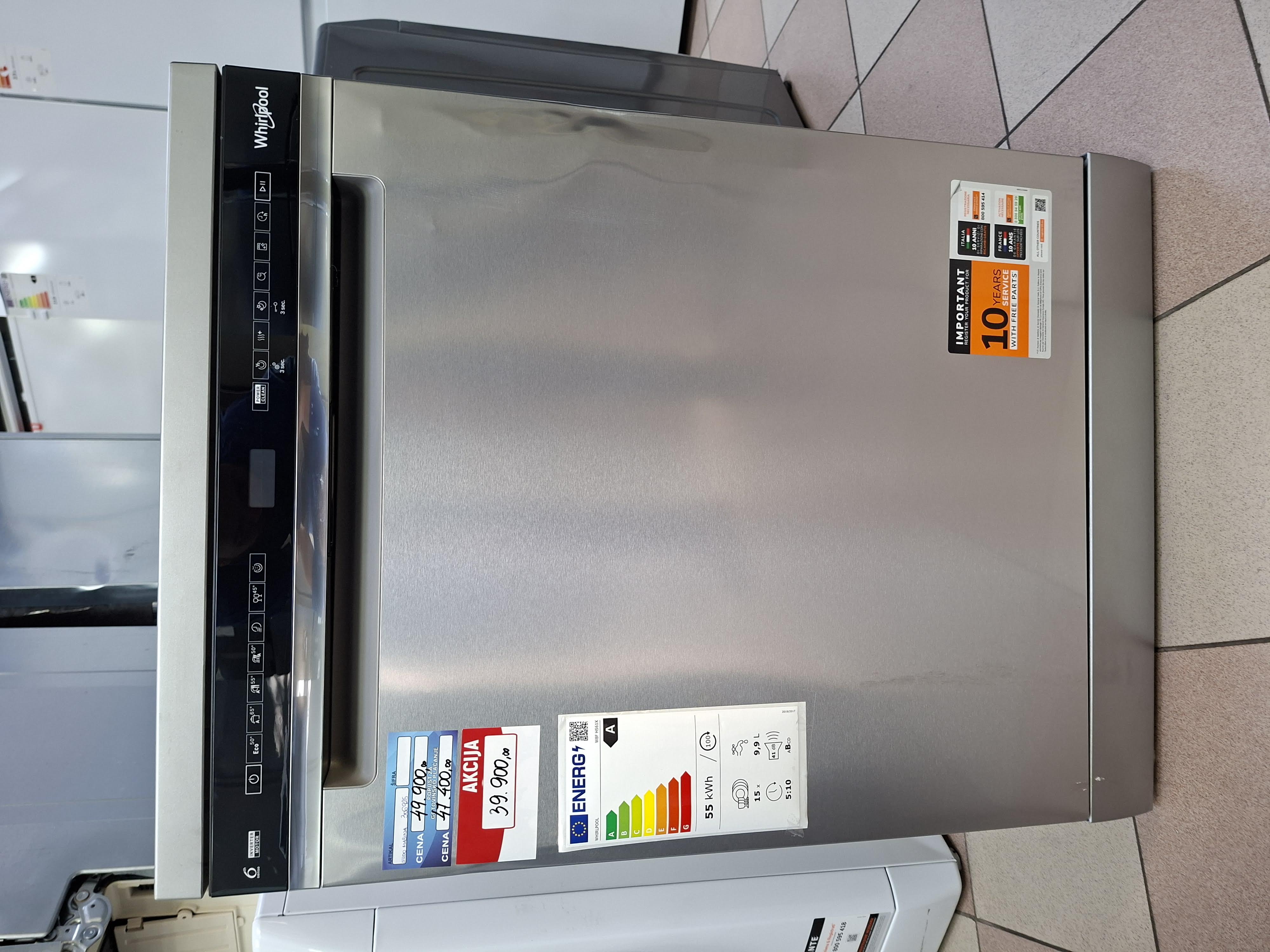 Ugradna Sudo mašina Whirlpool W8F HS61X , 15 kompleta