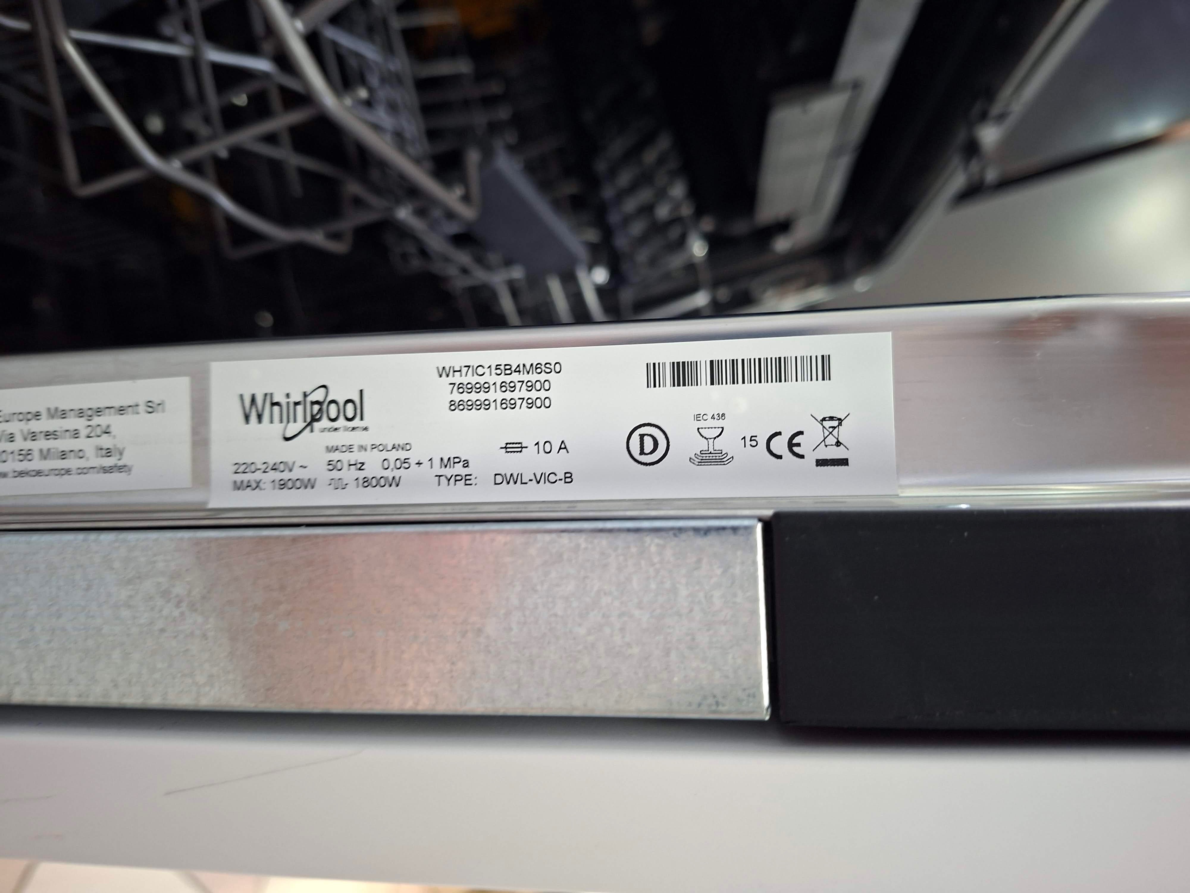 Ugradna Sudo mašina Whirlpool WH7IC15B4M6S0 ,15 kompleta
