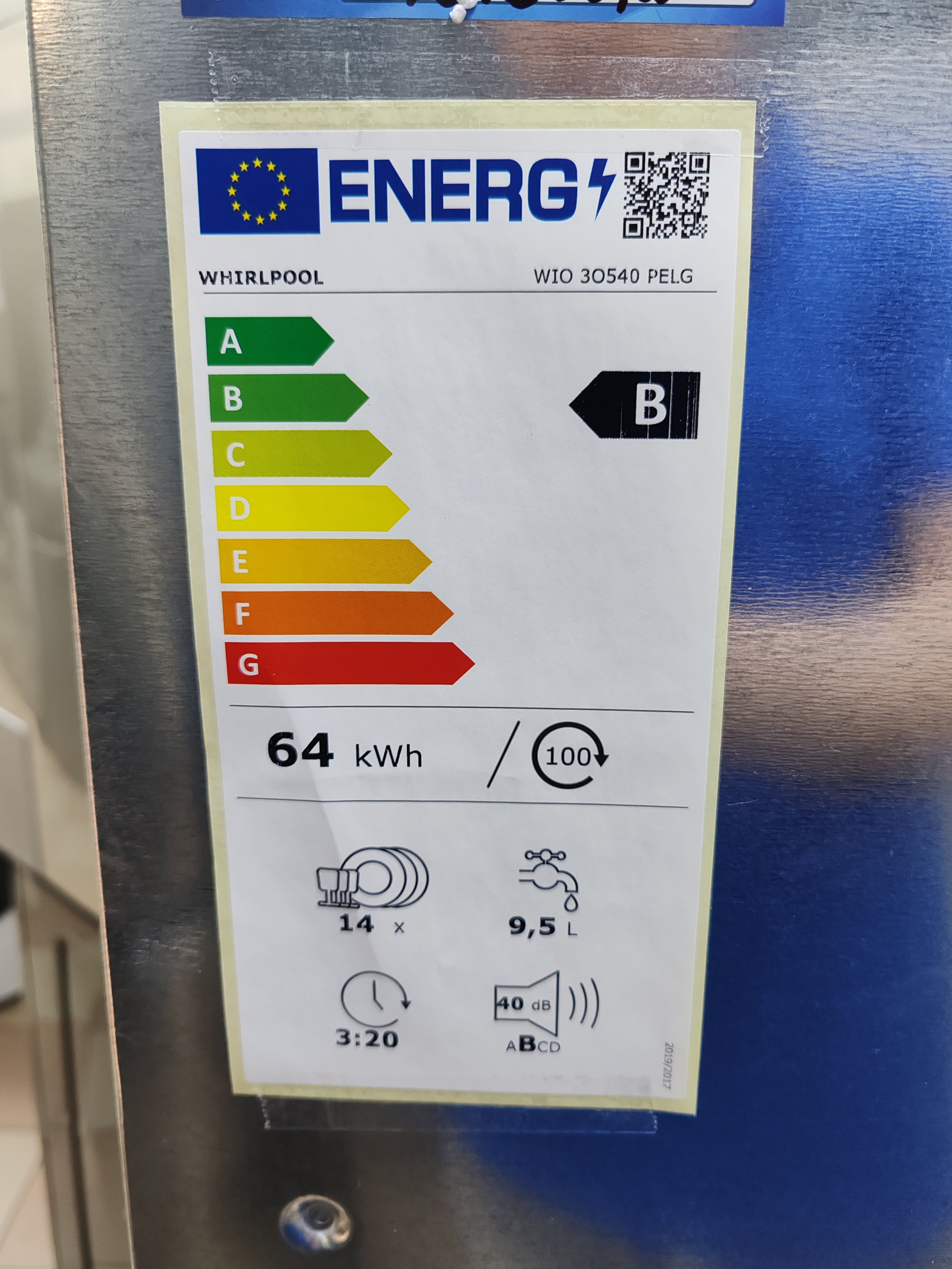 Ugradna Sudo mašina Whirlpool WIO 30540 PELG,14kompleta