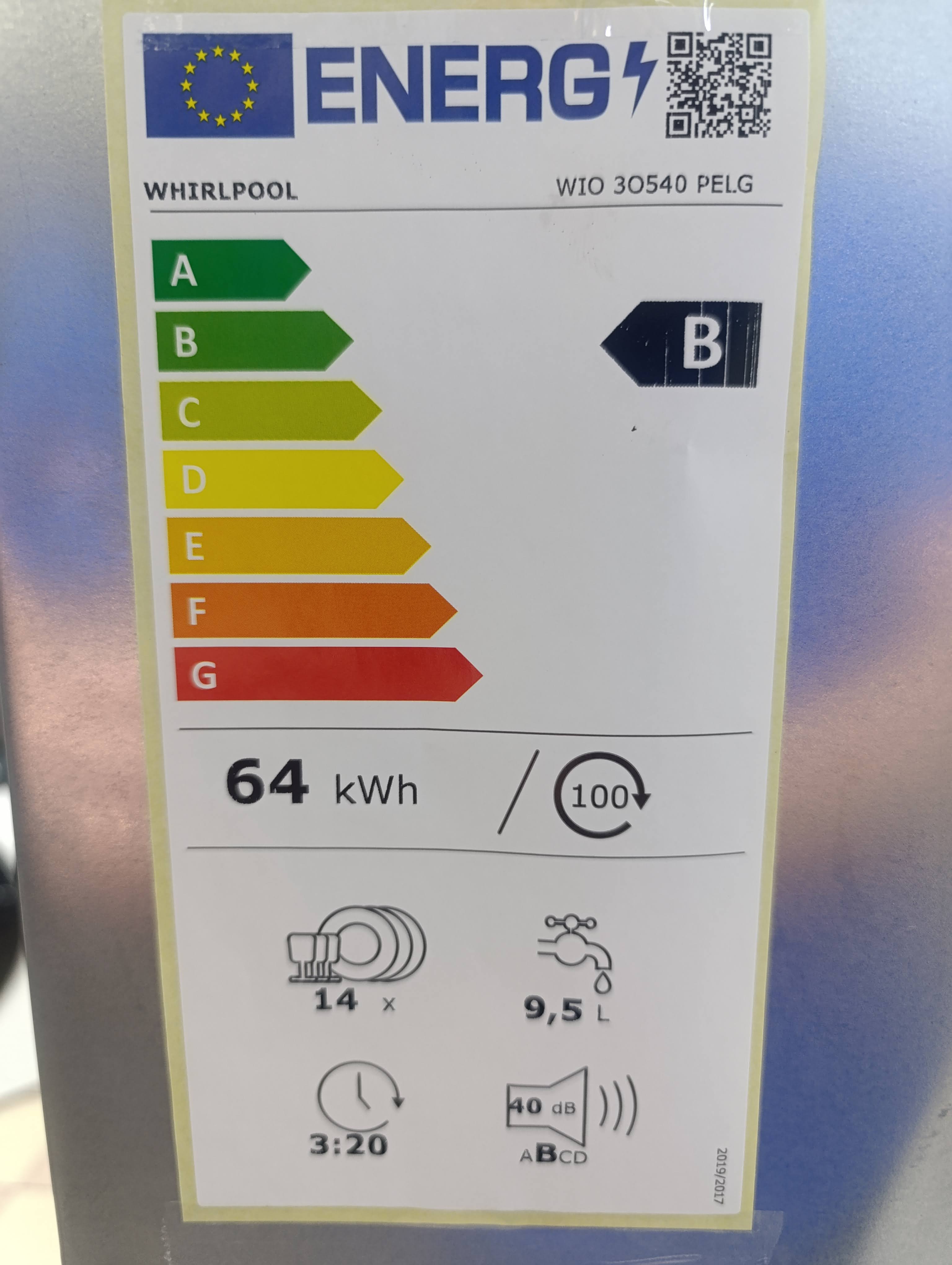 Ugradna Sudo mašina Whirlpool WIO 30540 PELG,14kompleta