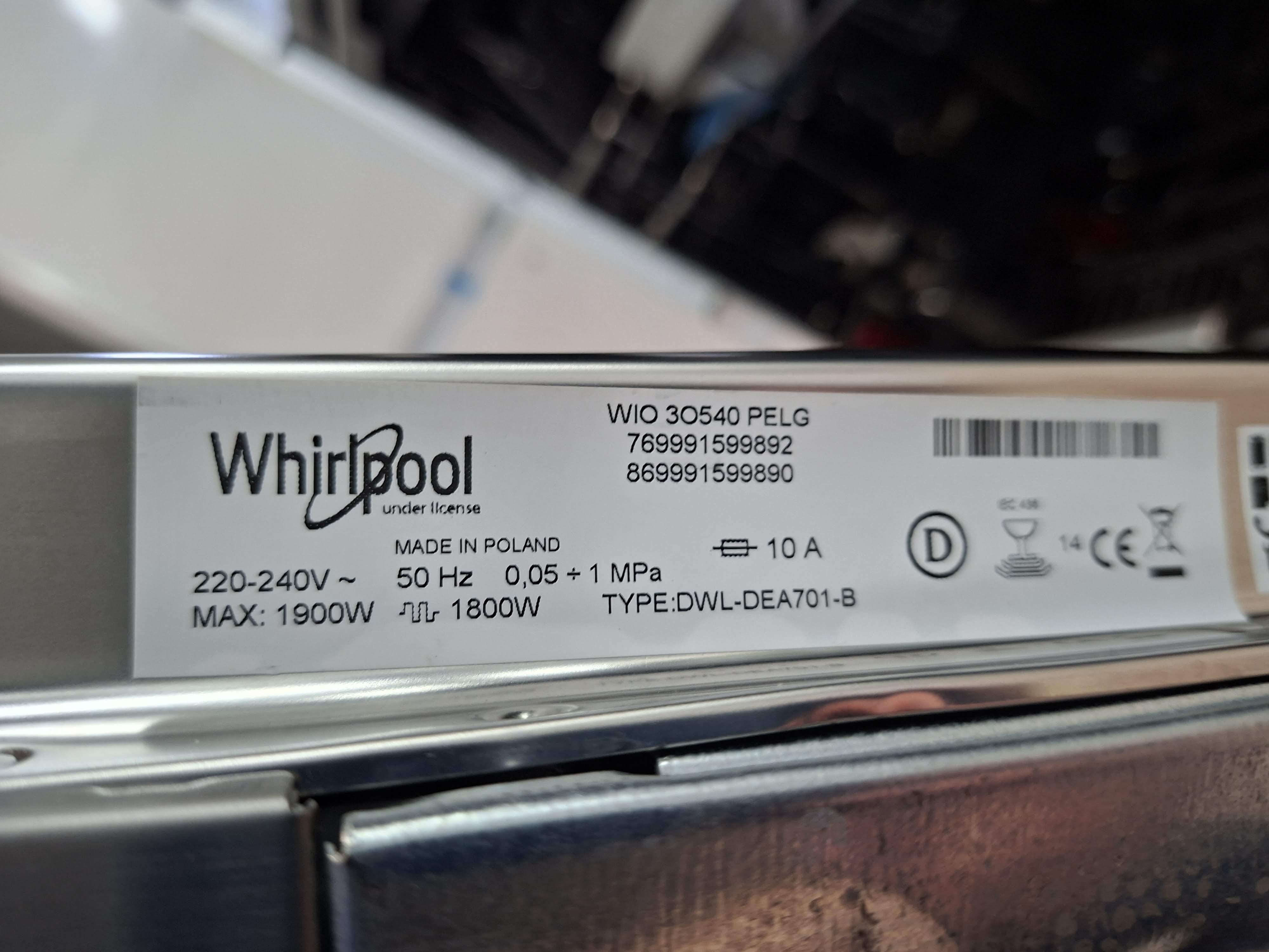 Ugradna Sudo mašina Whirlpool WIO 30540 PELG,14kompleta