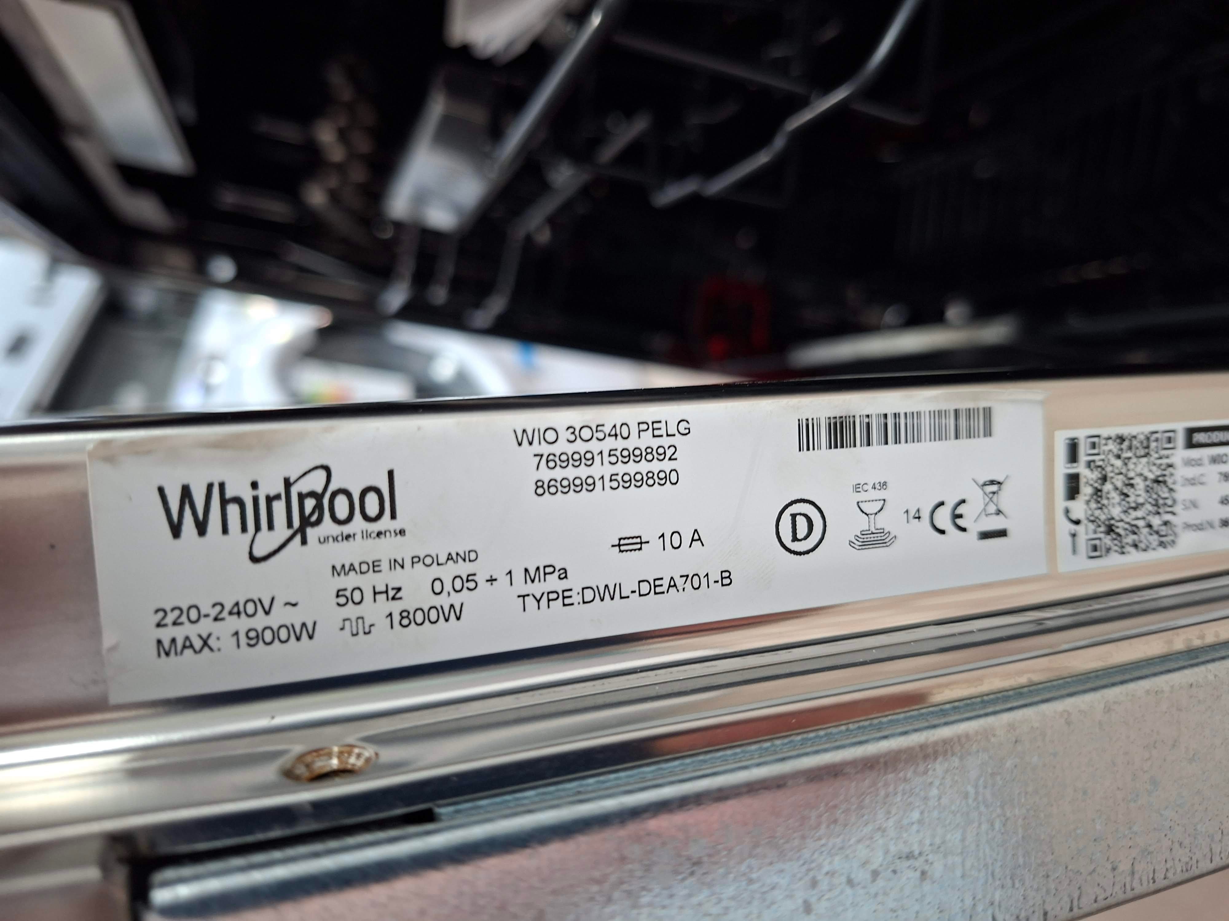 Ugradna Sudo mašina Whirlpool WIO 3O540 PELG,14kompleta