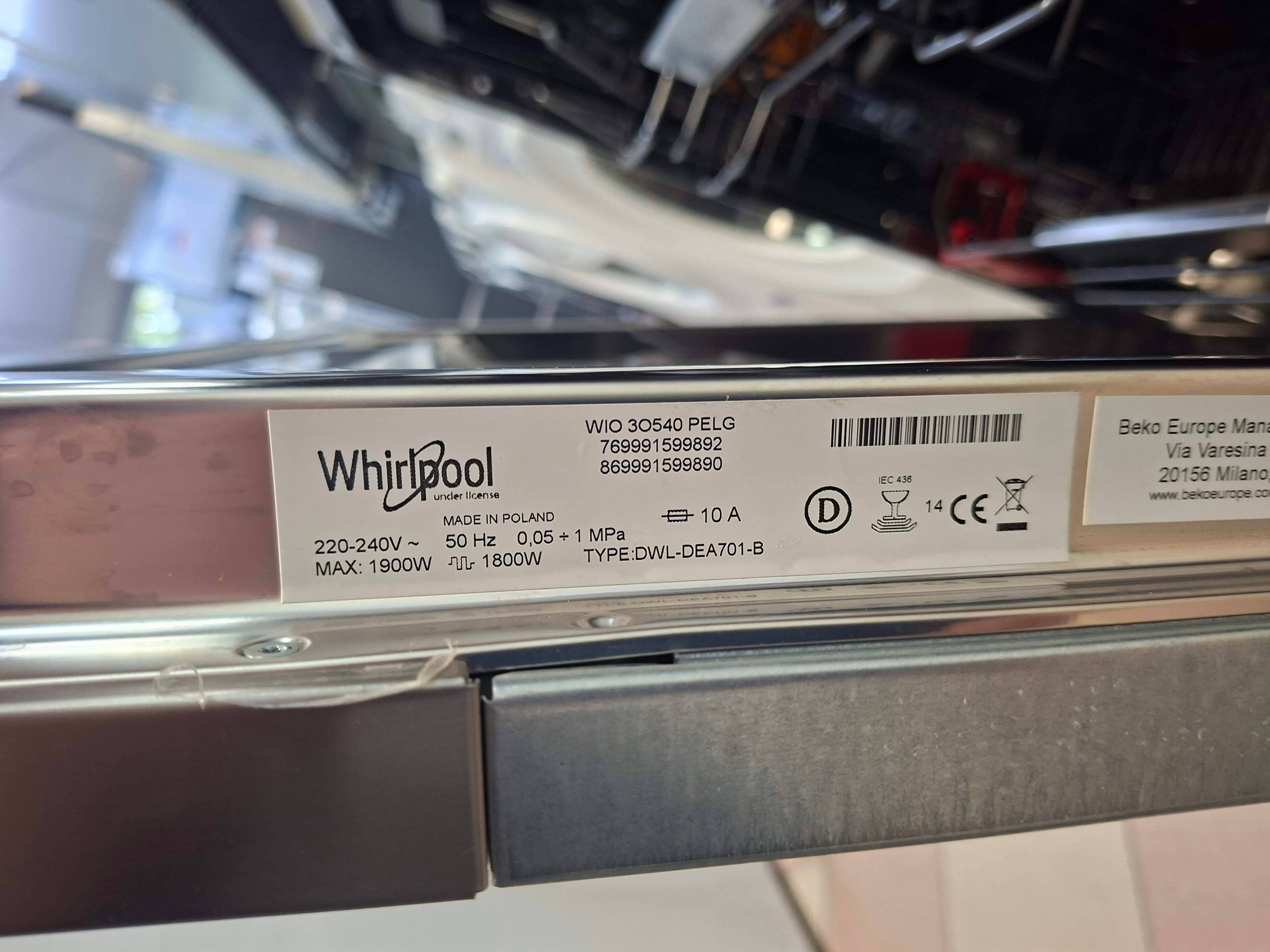 Ugradna Sudo mašina Whirlpool WUI 3O540 PELG , 14kompleta
