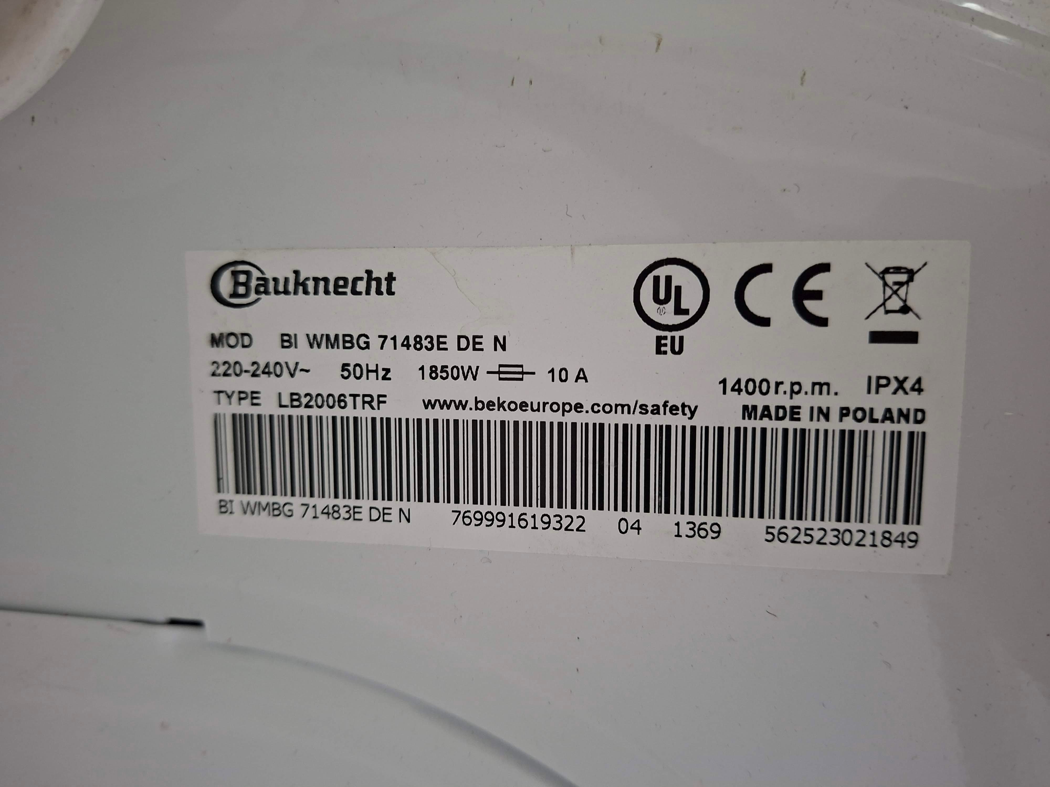 Ugradna Veš mašina Bauknecht BI WMBG 71483E DE N, 7kg