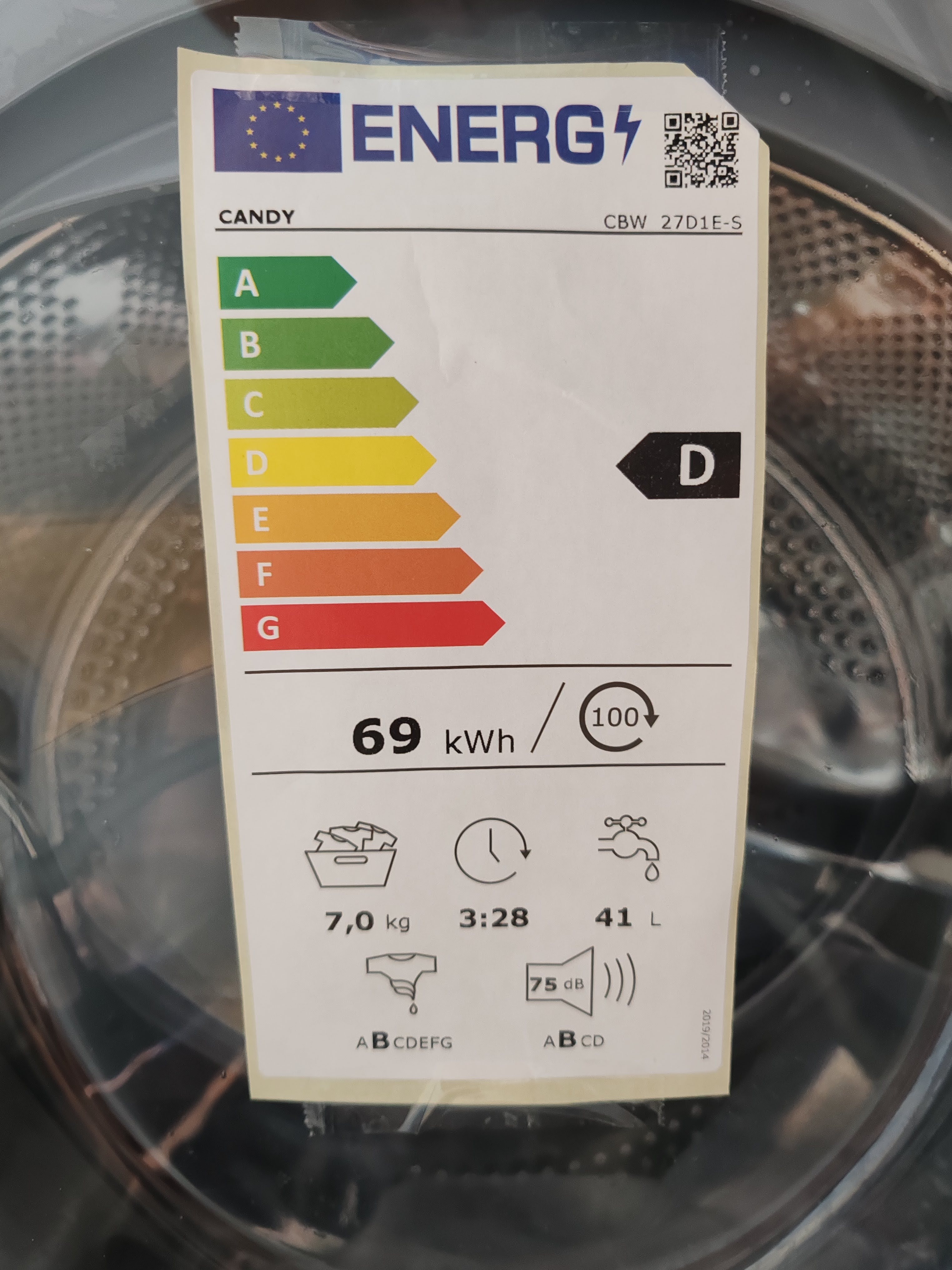 Ugradna veš mašina Candy CBW 27D1E-S , 7 kg
