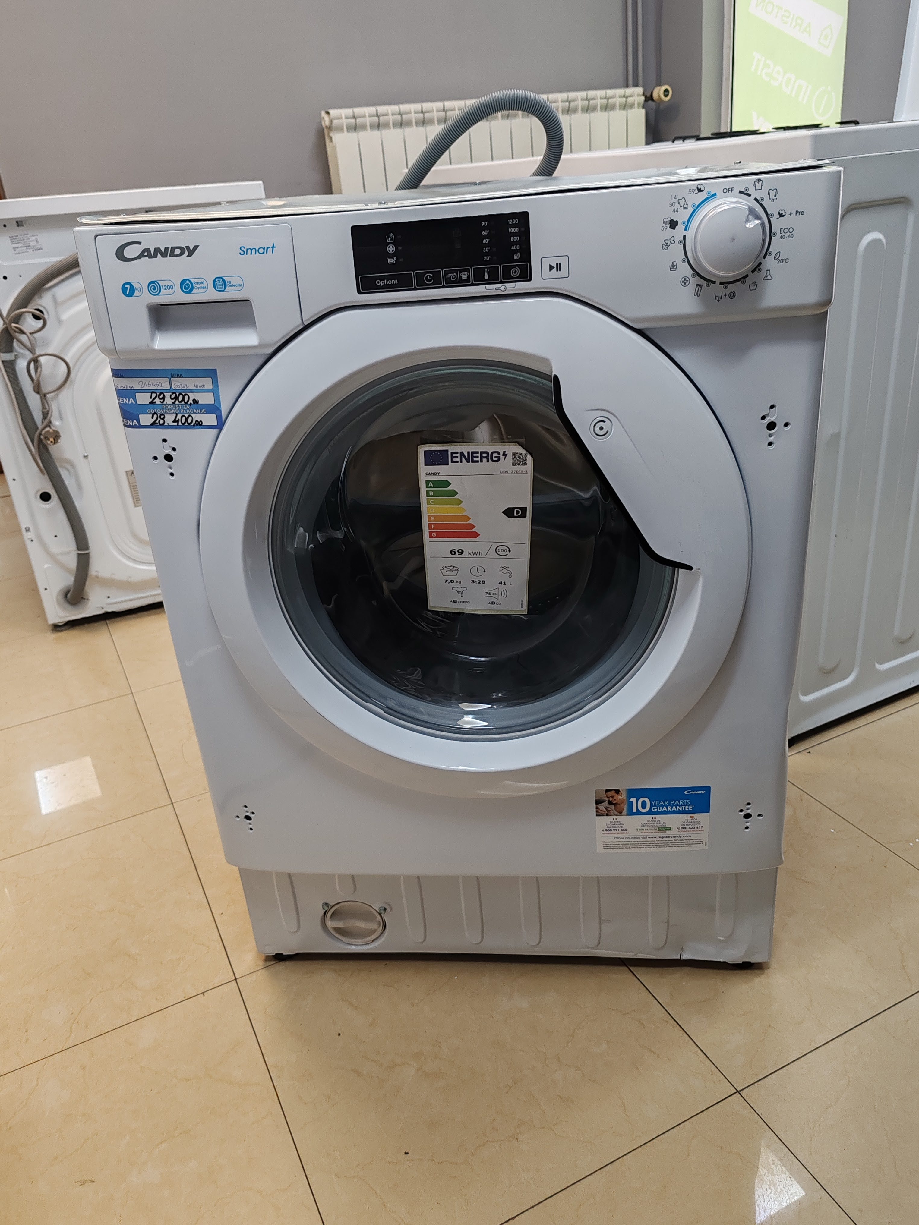 Ugradna veš mašina Candy CBW 27D1E-S , 7 kg