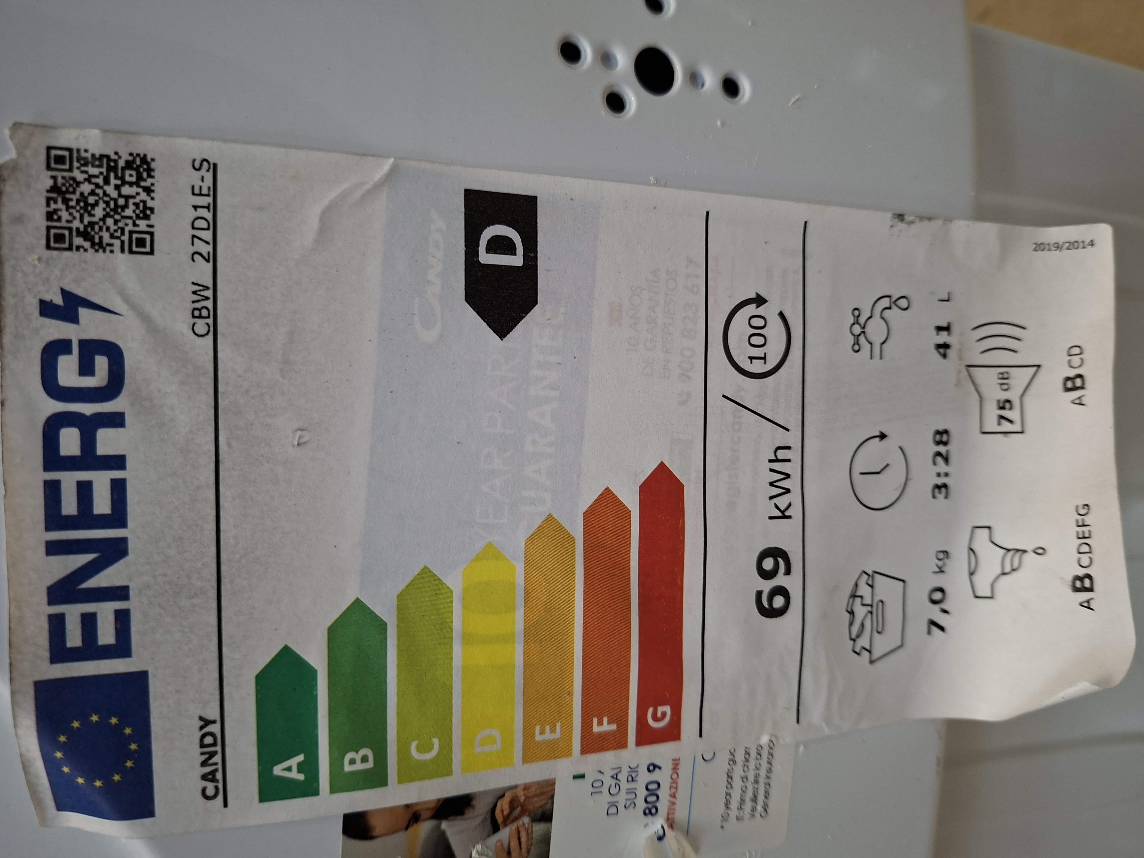 Ugradna veš mašina Candy CBW 27D1E-S, 7 kg