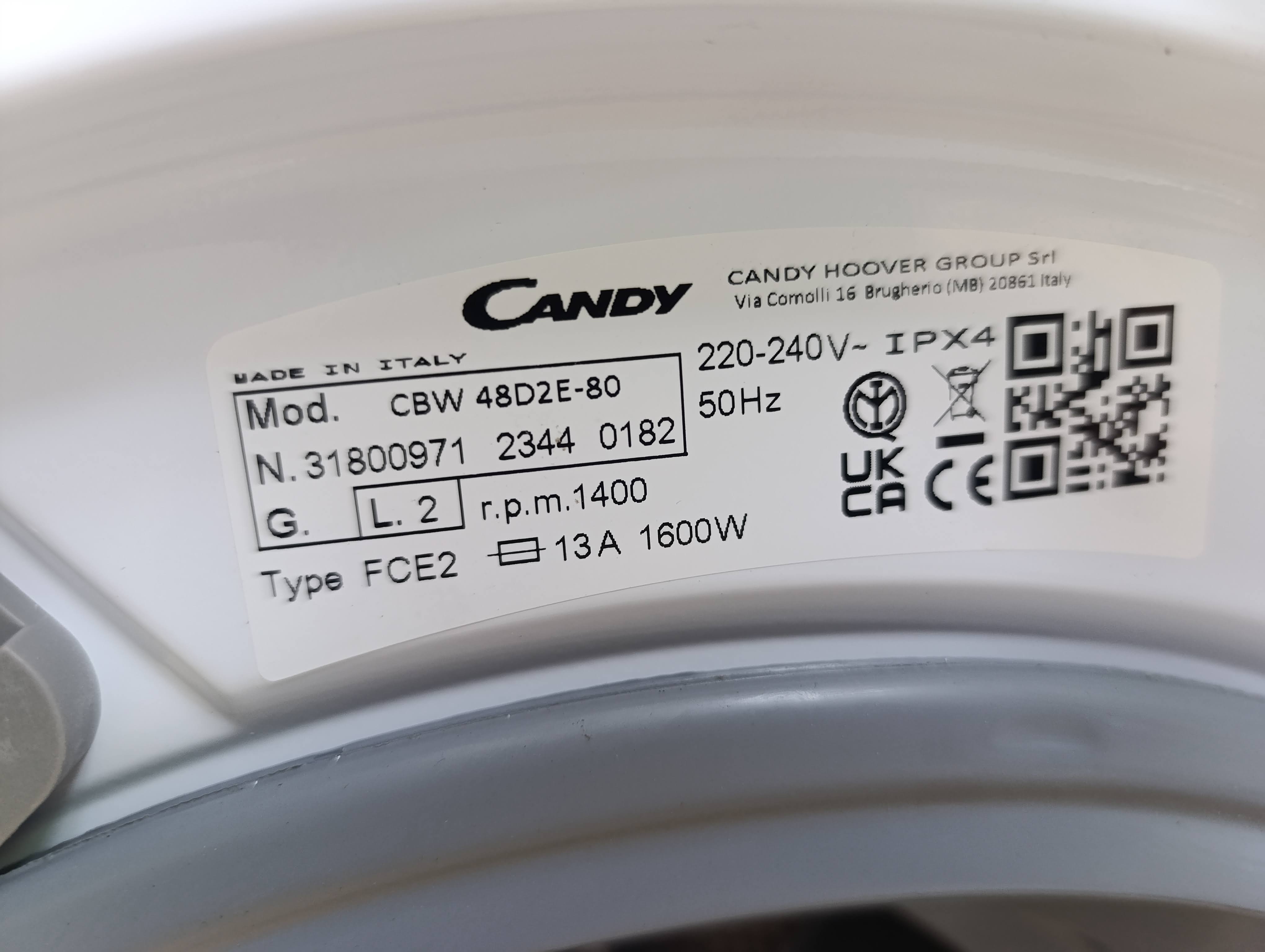Ugradna veš mašina Candy CBW 48D2E-80, 8 kg